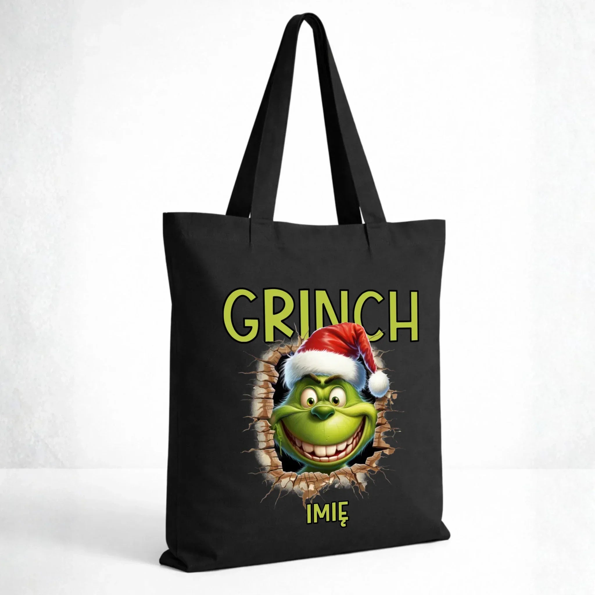 Torba świąteczna - Grinch - personalizowana BN112 - StoryCups.pl