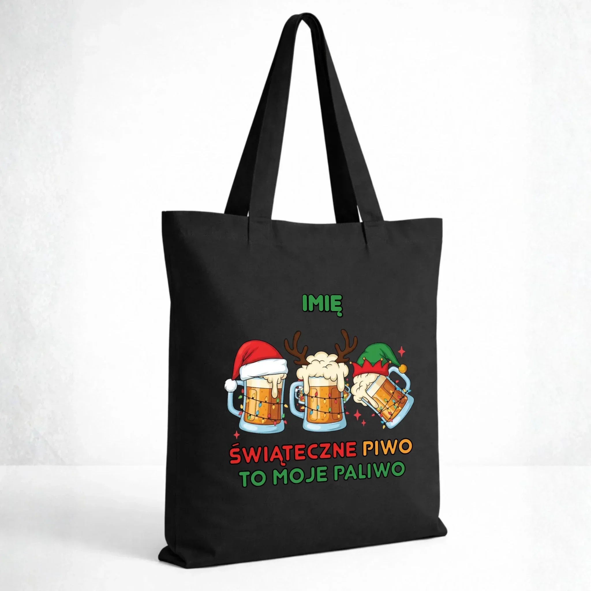 Torba świąteczna - Świąteczne piwo to moje paliwo - personalizowana BN119 - StoryCups.pl