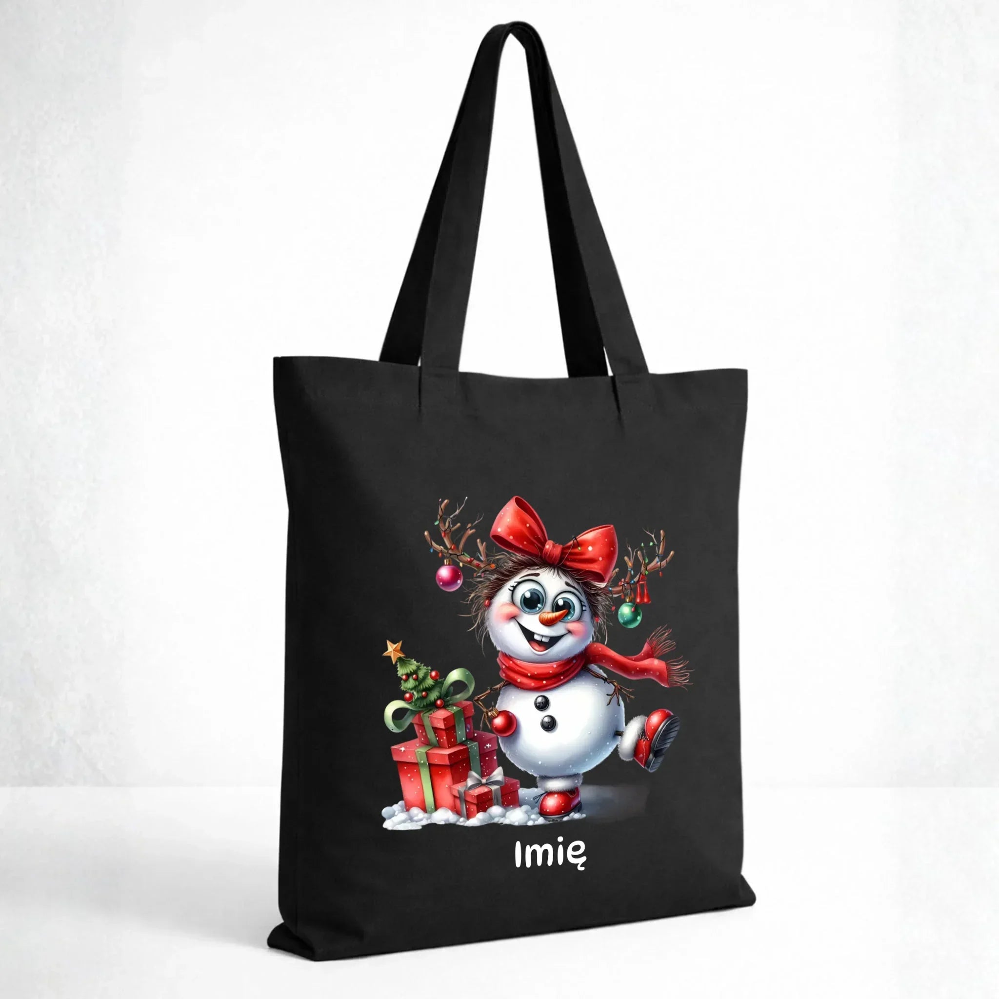 Torba świąteczna dla niej - Bałwanek - personalizowana BN123 - StoryCups.pl