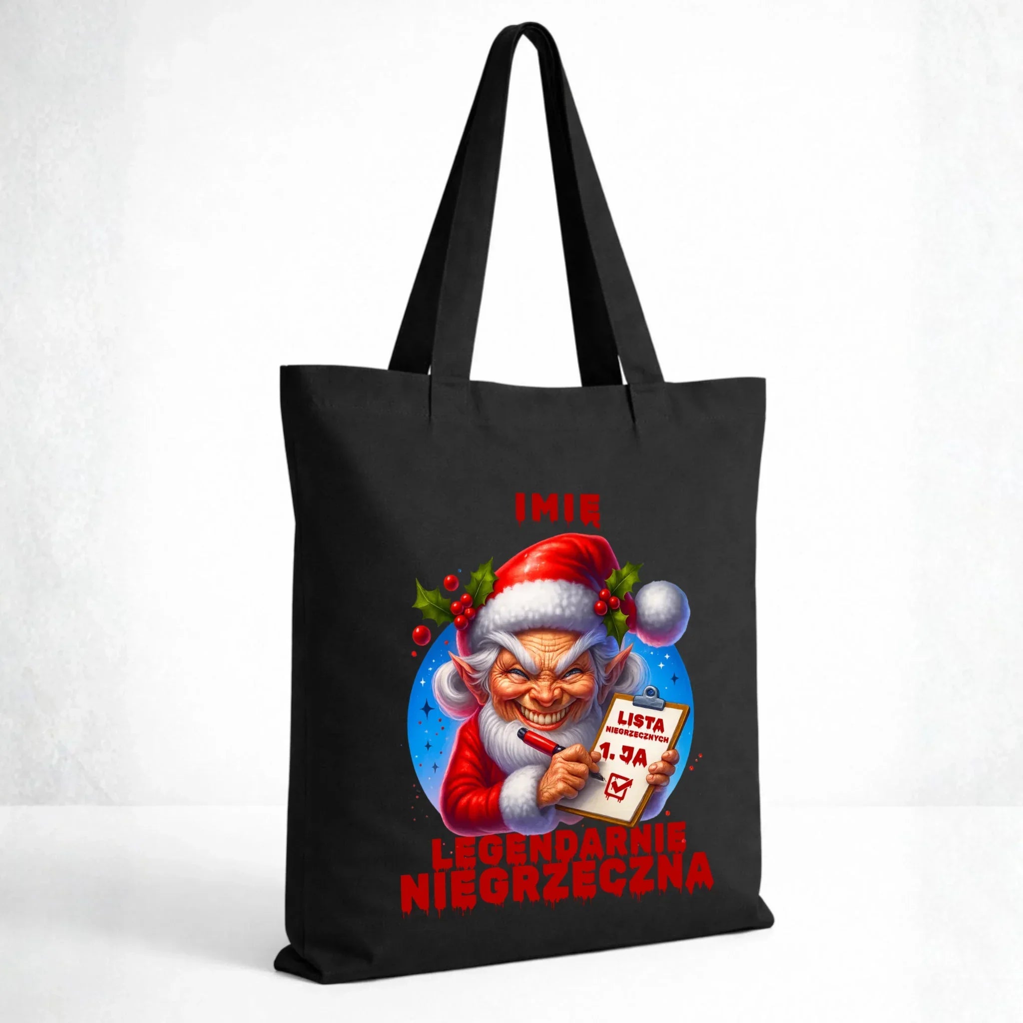 Torba świąteczna - Legendarnie niegrzeczna - personalizowana BN122 - StoryCups.pl
