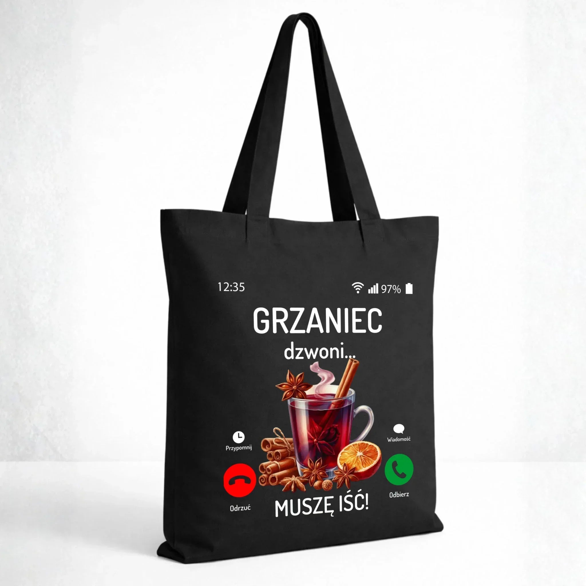 Torba świąteczna - Grzaniec dzwoni, muszę iść BN127 - StoryCups.pl