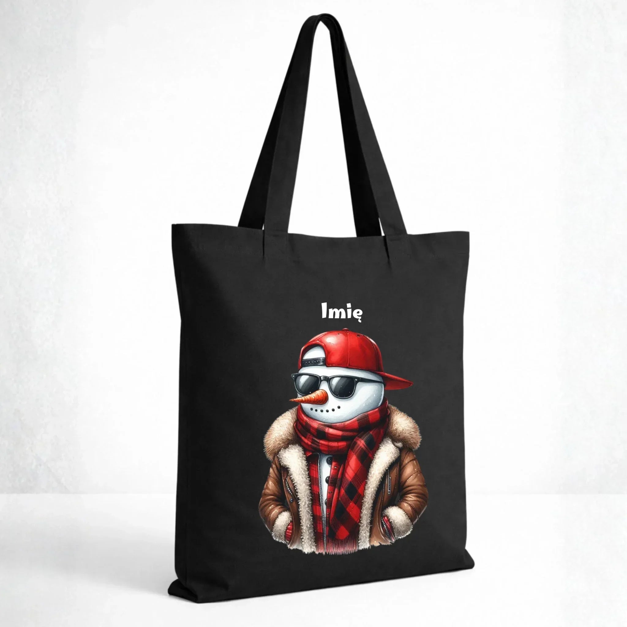 Torba świąteczna - Stylowy bałwan - personalizowana BN129 - StoryCups.pl