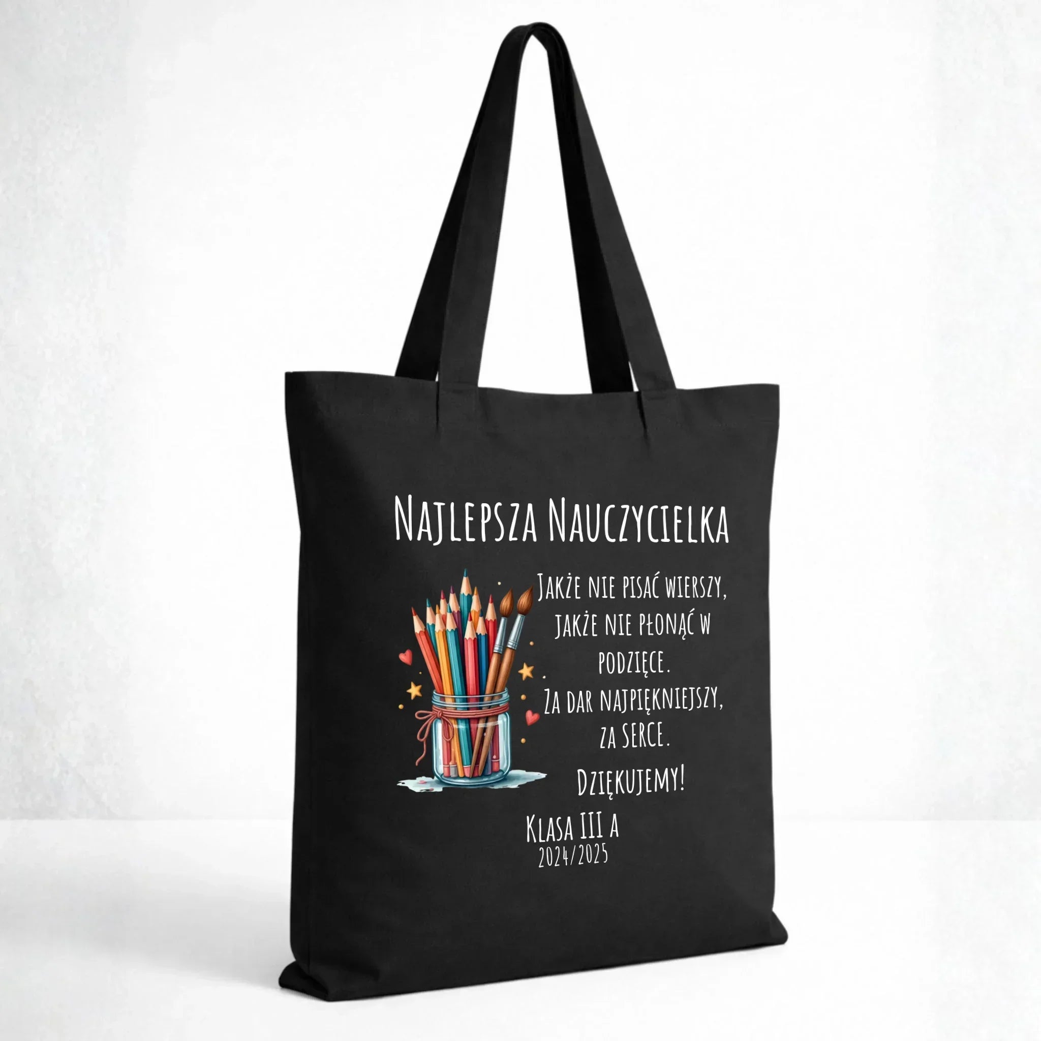 Torba dla nauczycielki - Najlepsza nauczycielka - Podziękowanie od klasy - personalizowana N20 - StoryCups.pl