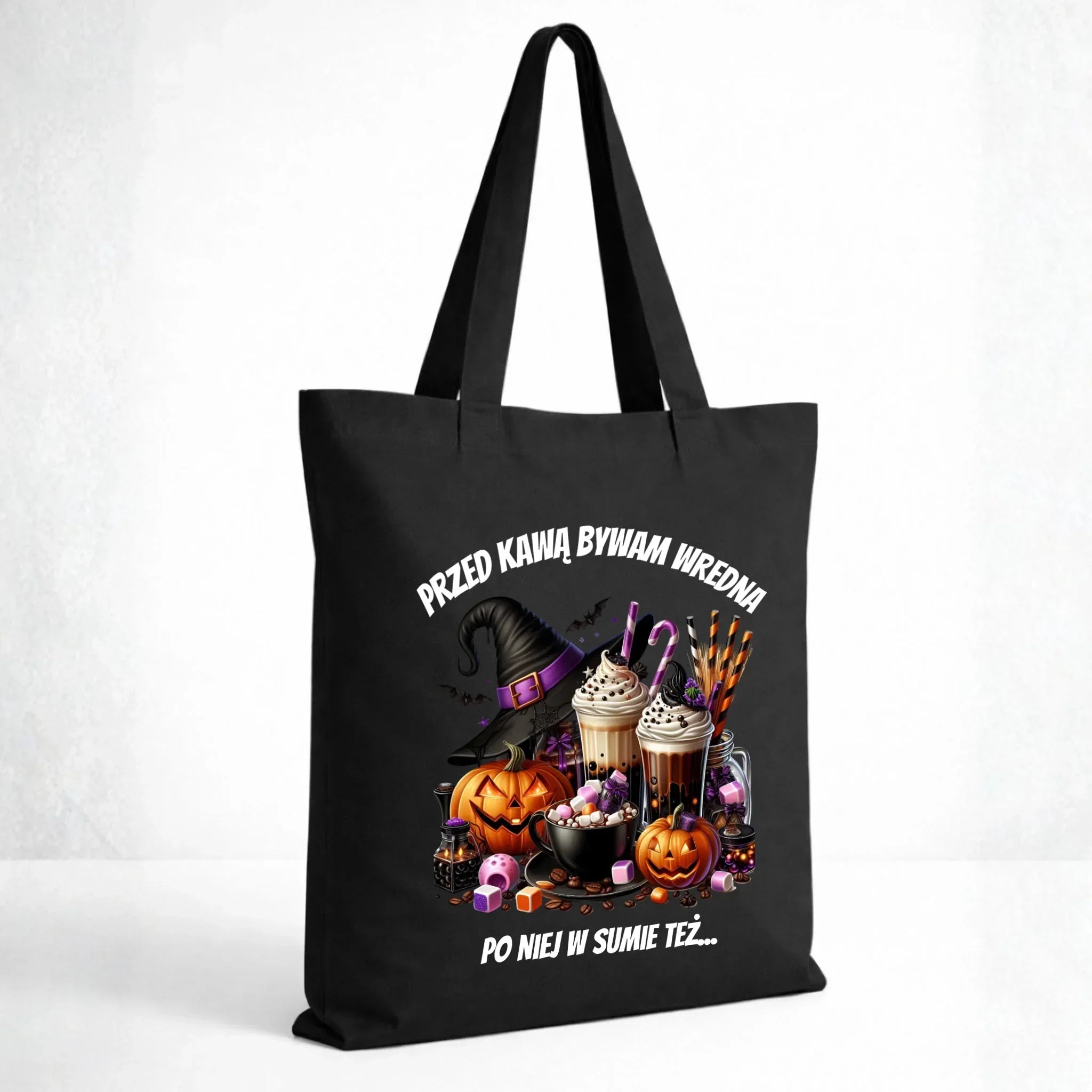 Torba Halloween – Przed kawą bywam wredna, po niej w sumie też HL30 - StoryCups.pl
