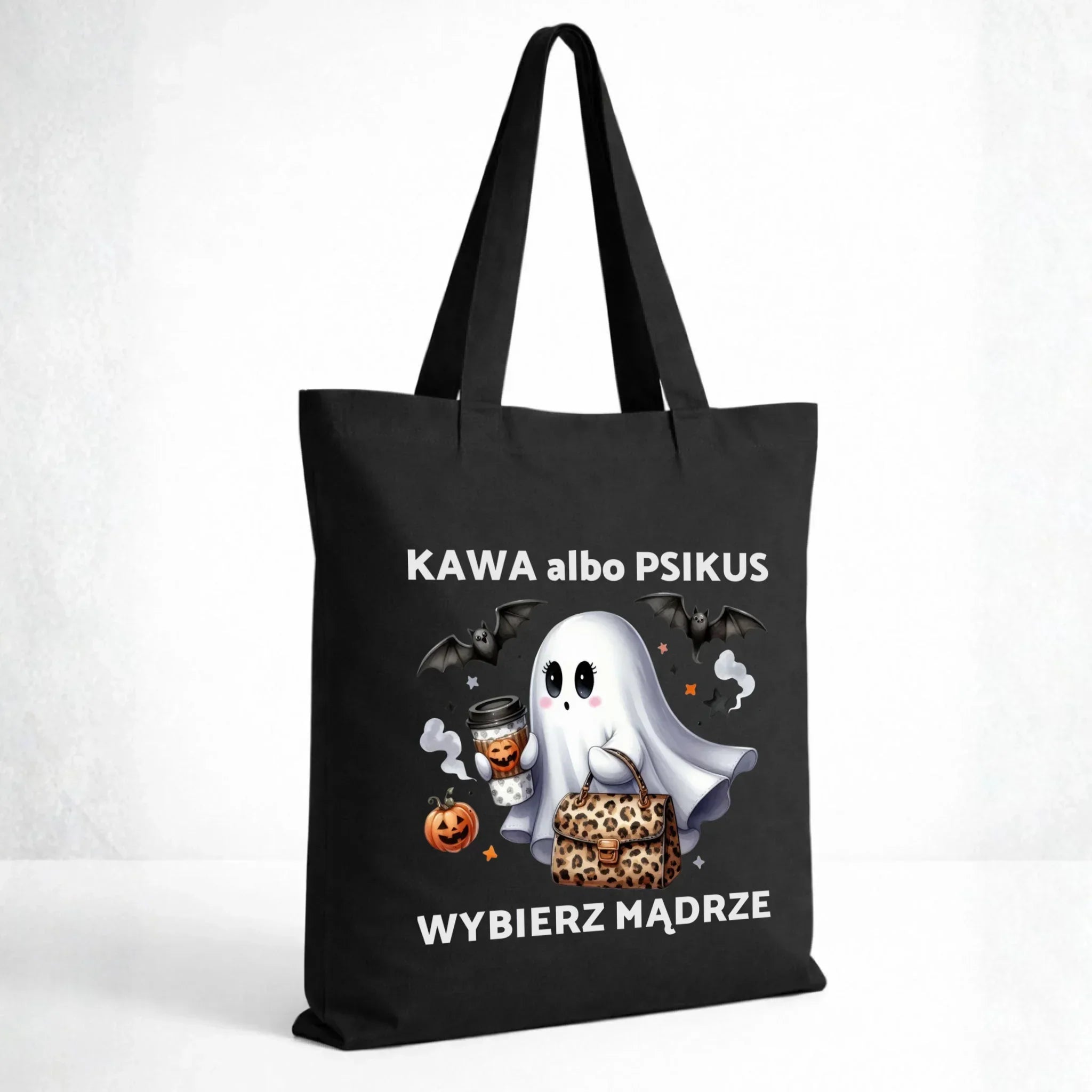 Torba halloweenowa - Duch - Kawa albo psikus HL07 - StoryCups.pl