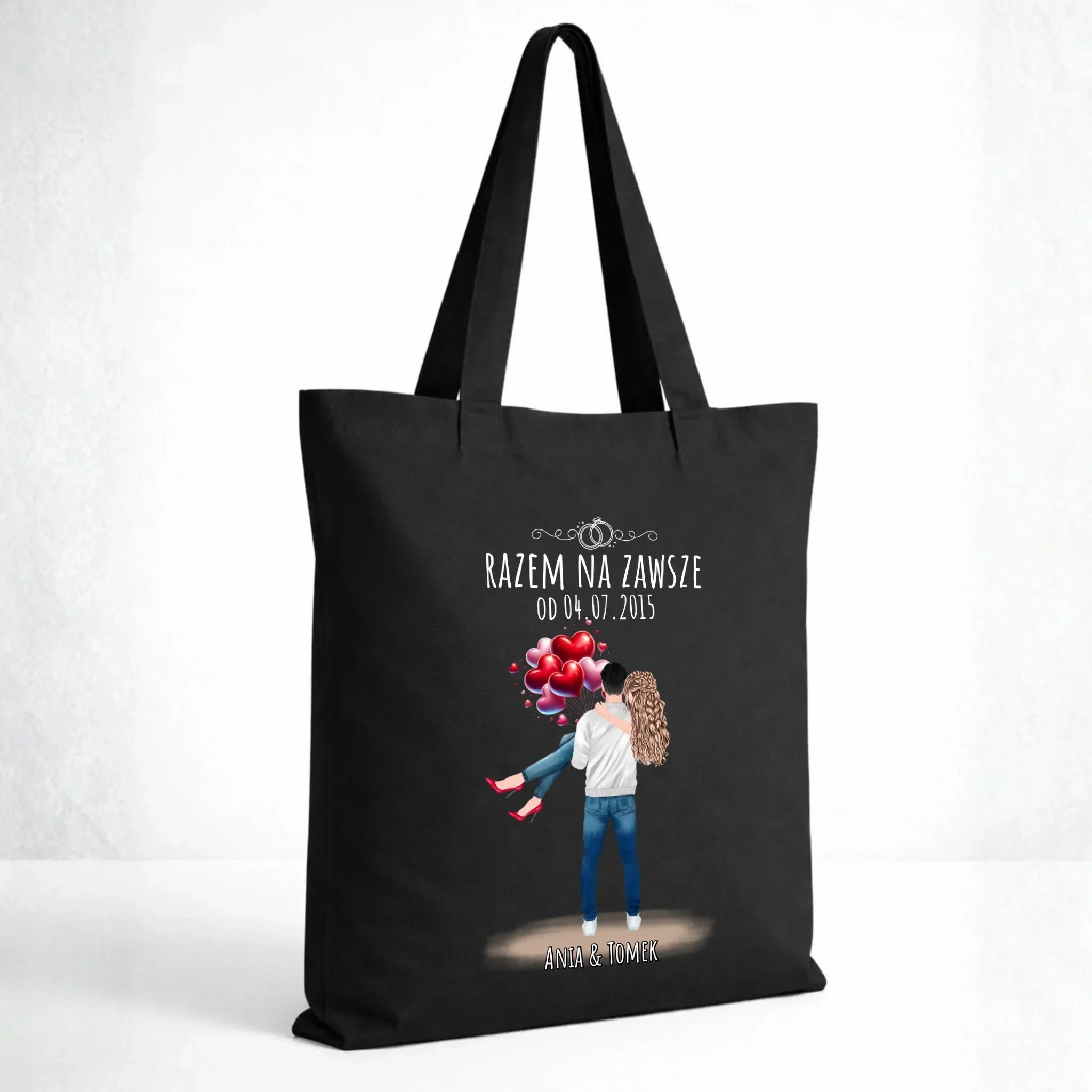 Torba dla par na rocznicę - Razem na zawsze - personalizowana W14 - StoryCups.pl