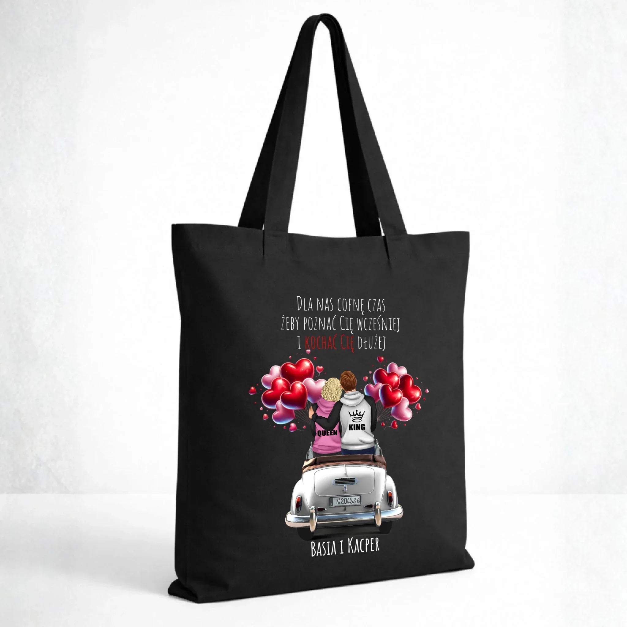 Torba dla par - Dla nas cofnę czas - personalizowana W08 - StoryCups.pl