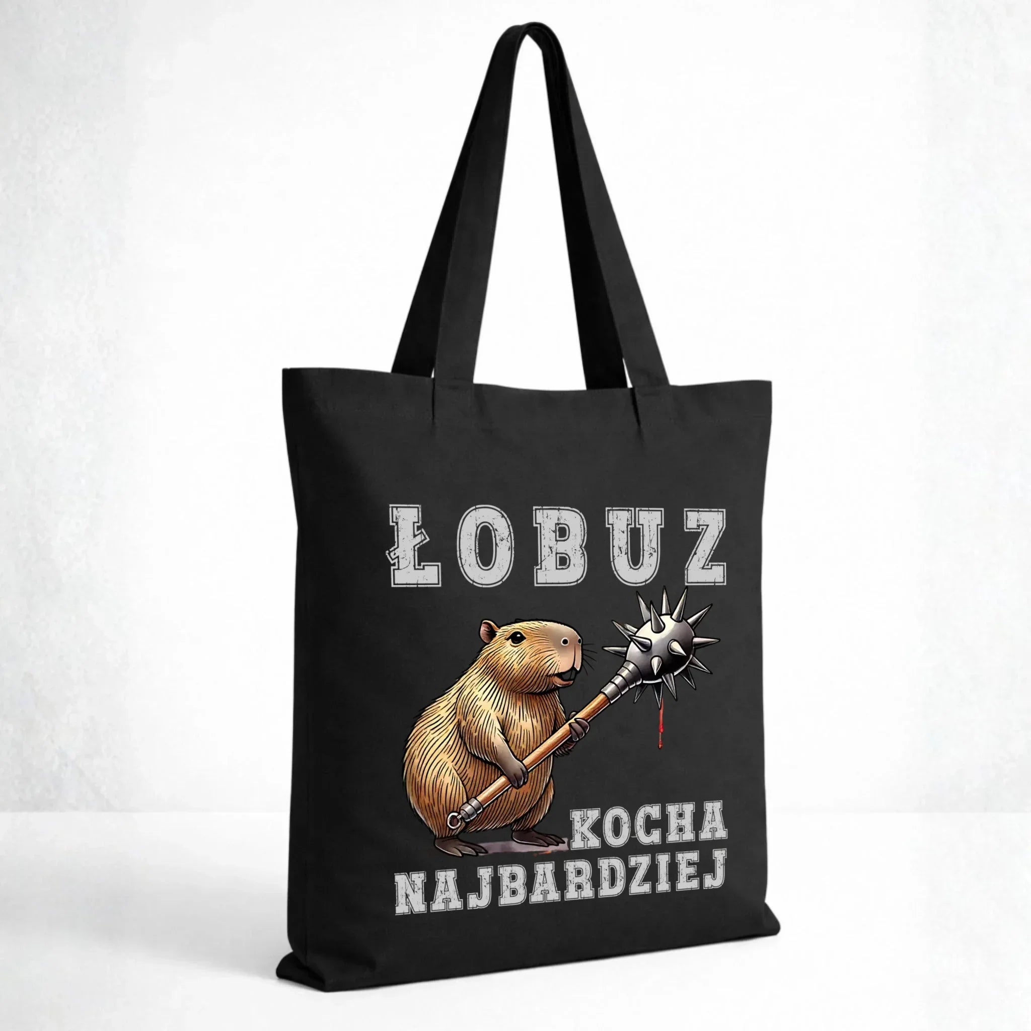 Torba - prezent dla chłopaka - Łobuz kapibara z maczugą DCH17 - StoryCups.pl
