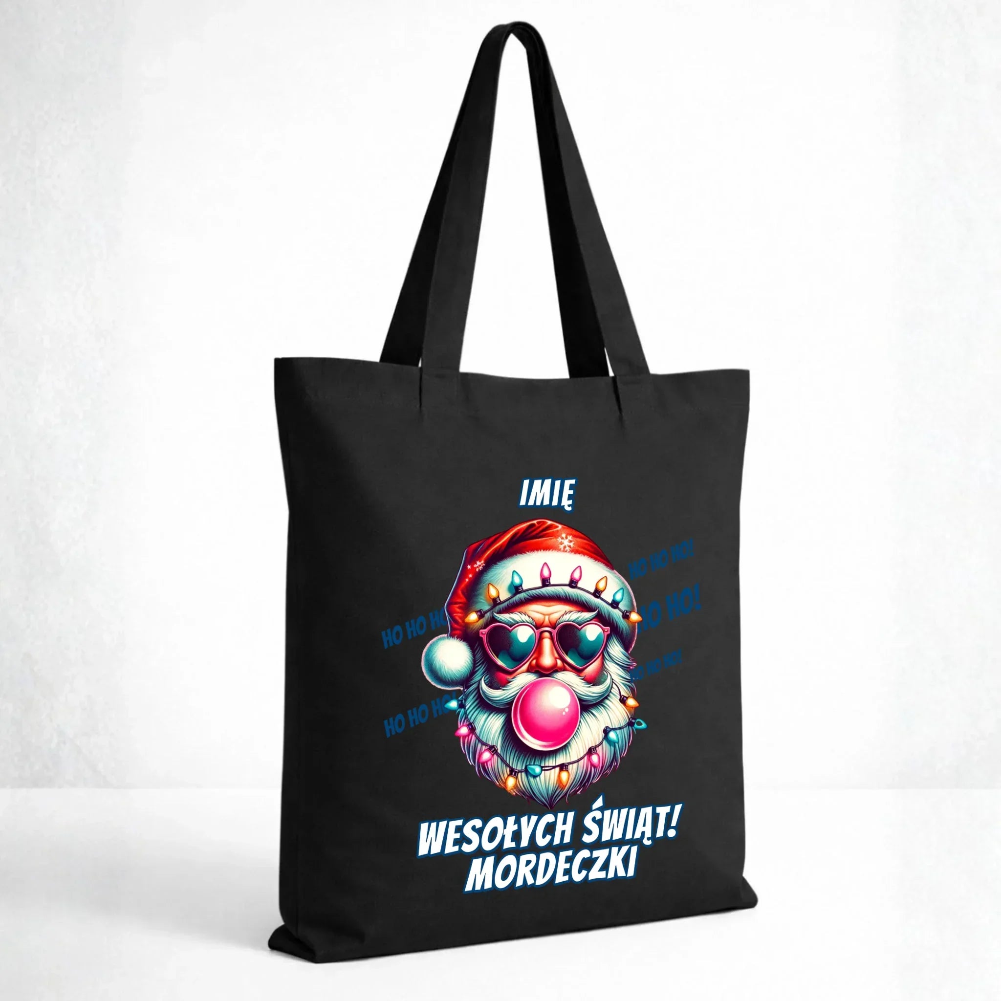 Torba świąteczna - Mikołaj Wesołych Świąt Mordeczki - personalizowana BN17 - StoryCups.pl