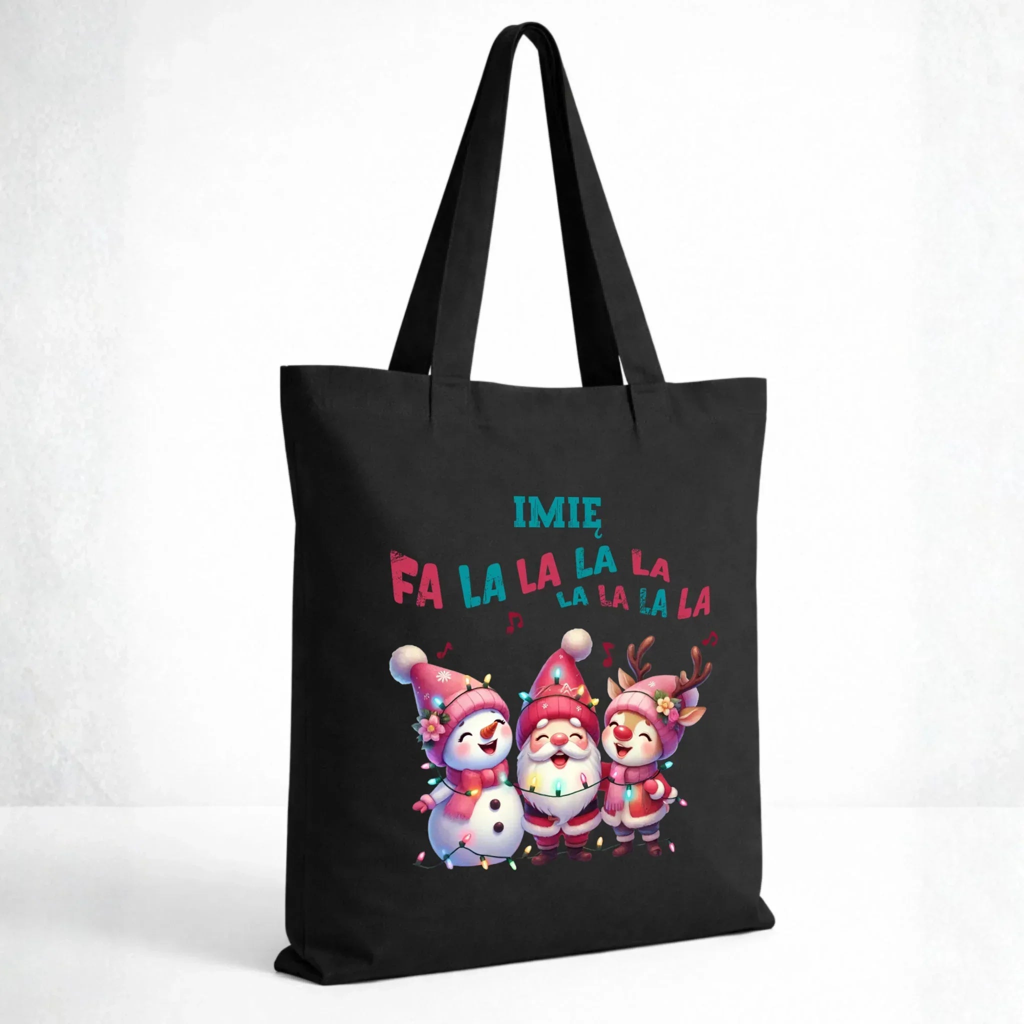 Torba świąteczna - Fa la la la - personalizowana BN51 - StoryCups.pl