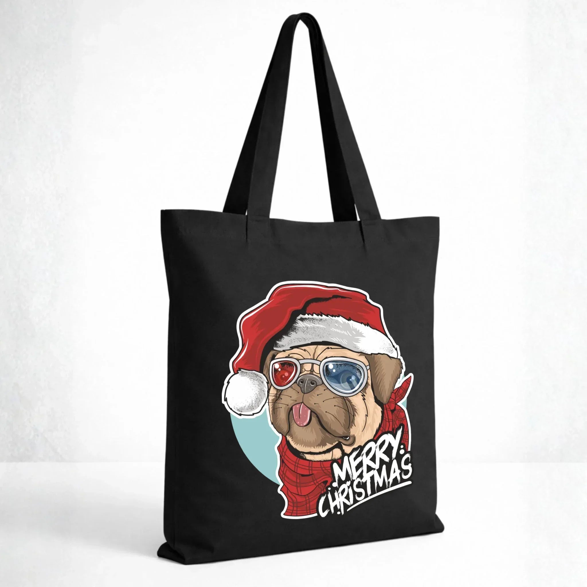 Torba świąteczna - Mops Merry Christmas BN62 - StoryCups.pl