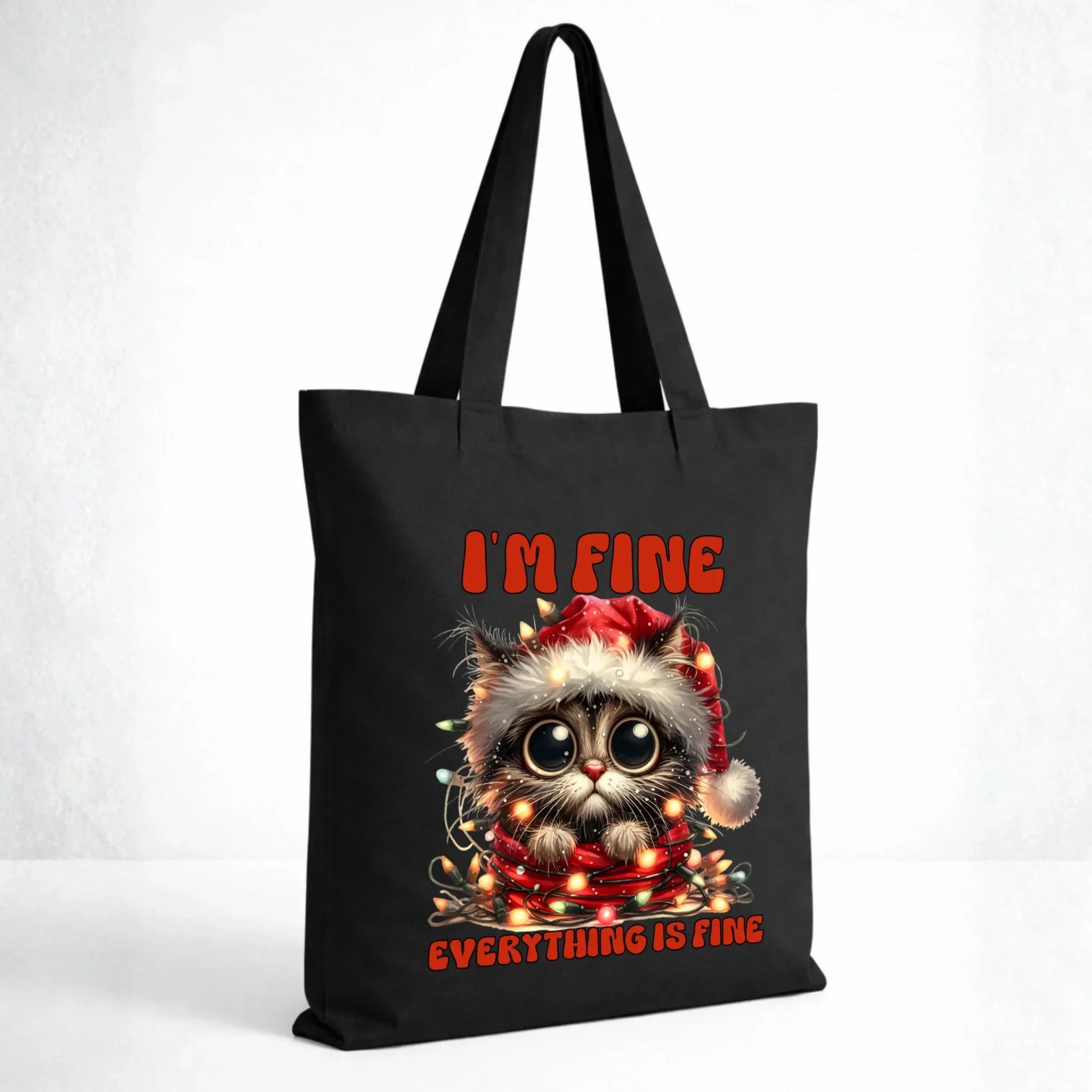 Torba świąteczna - Kotek I'm fine everything is fine BN67 - StoryCups.pl