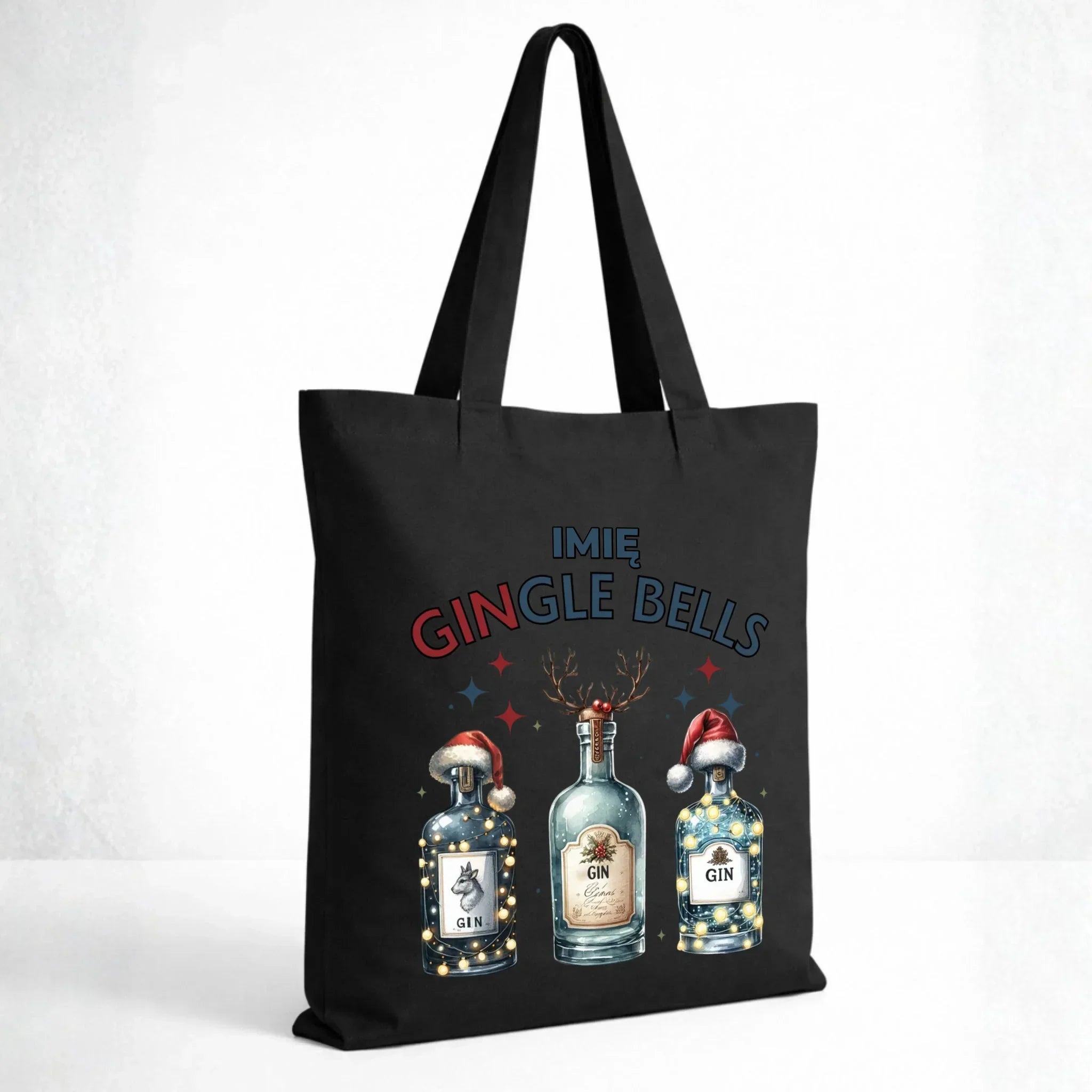 Torba świąteczna - Gin Gingle bells - personalizowana BN68 - StoryCups.pl