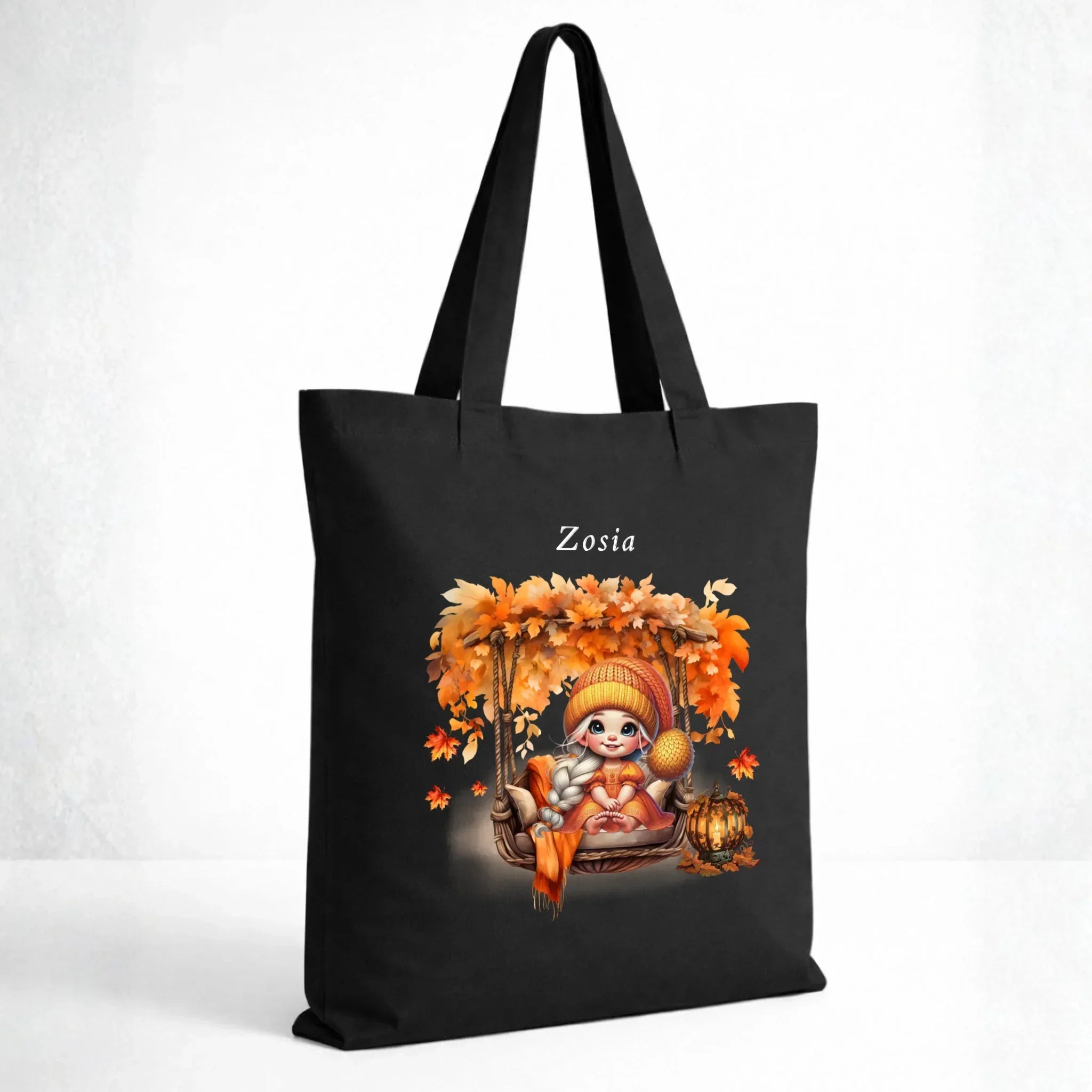Torba jesieniara - Dziewczynka z liśćmi - personalizowana JS17 - StoryCups.pl