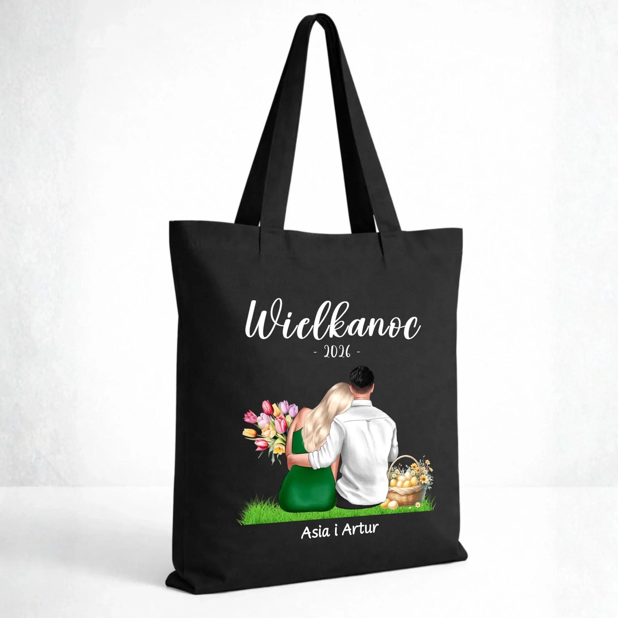 Torba na Wielkanoc dla par - personalizowana WN36 - StoryCups.pl