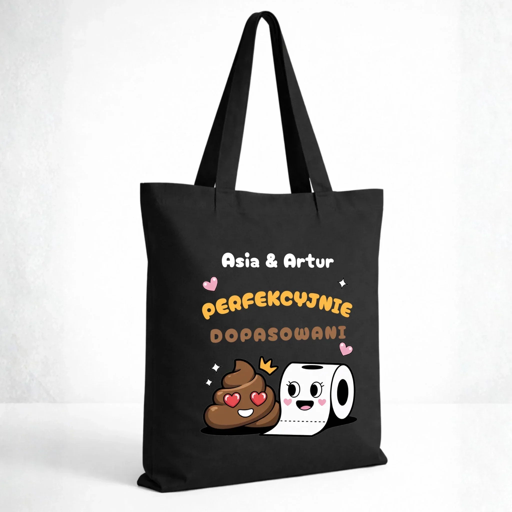 Torba dla par - Perfekcyjnie dopasowani - personalizowana W81 - StoryCups.pl