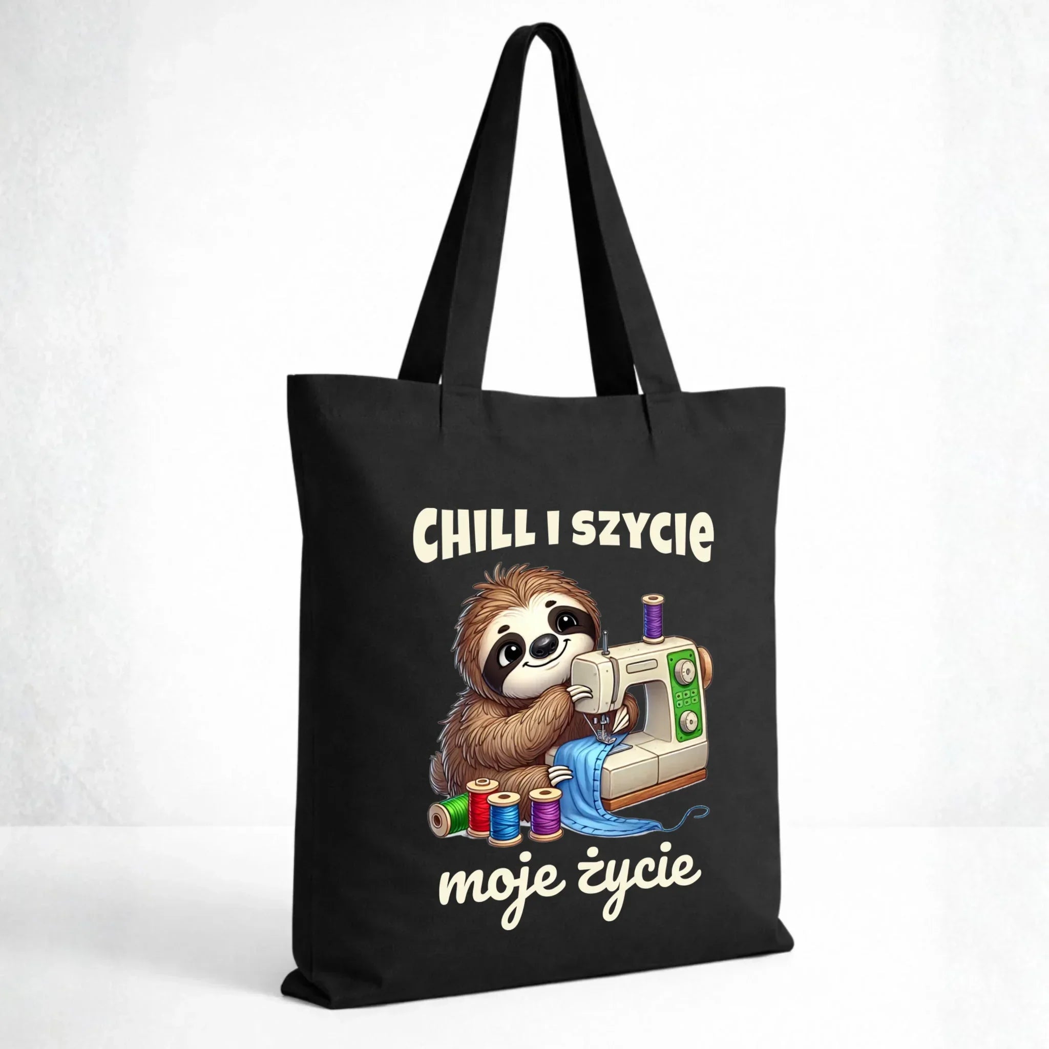 Torba szyciowa dla krawcowej - Chill i szycie moje życie HS17 - StoryCups.pl