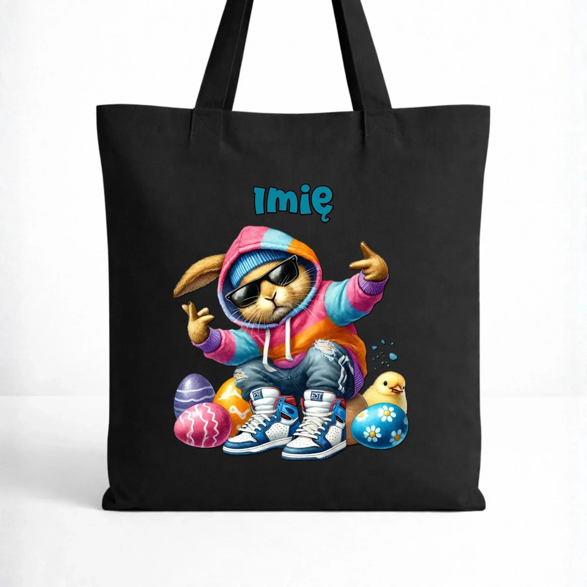 Torba na Wielkanoc - Sigma Zając w pisankach - Prezent personalizowany WN04 - StoryCups.pl