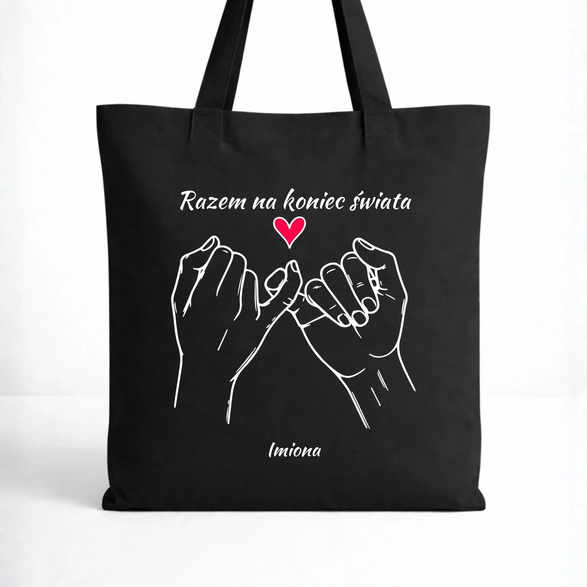 Torba dla par - Razem na koniec świata - personalizowana W60 - StoryCups.pl