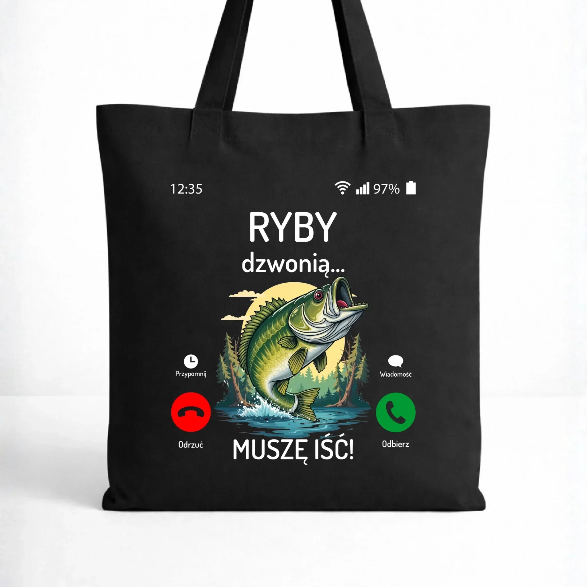 Torba dla dziadka wędkarza - Ryby dzwonią muszę iść D37 - StoryCups.pl