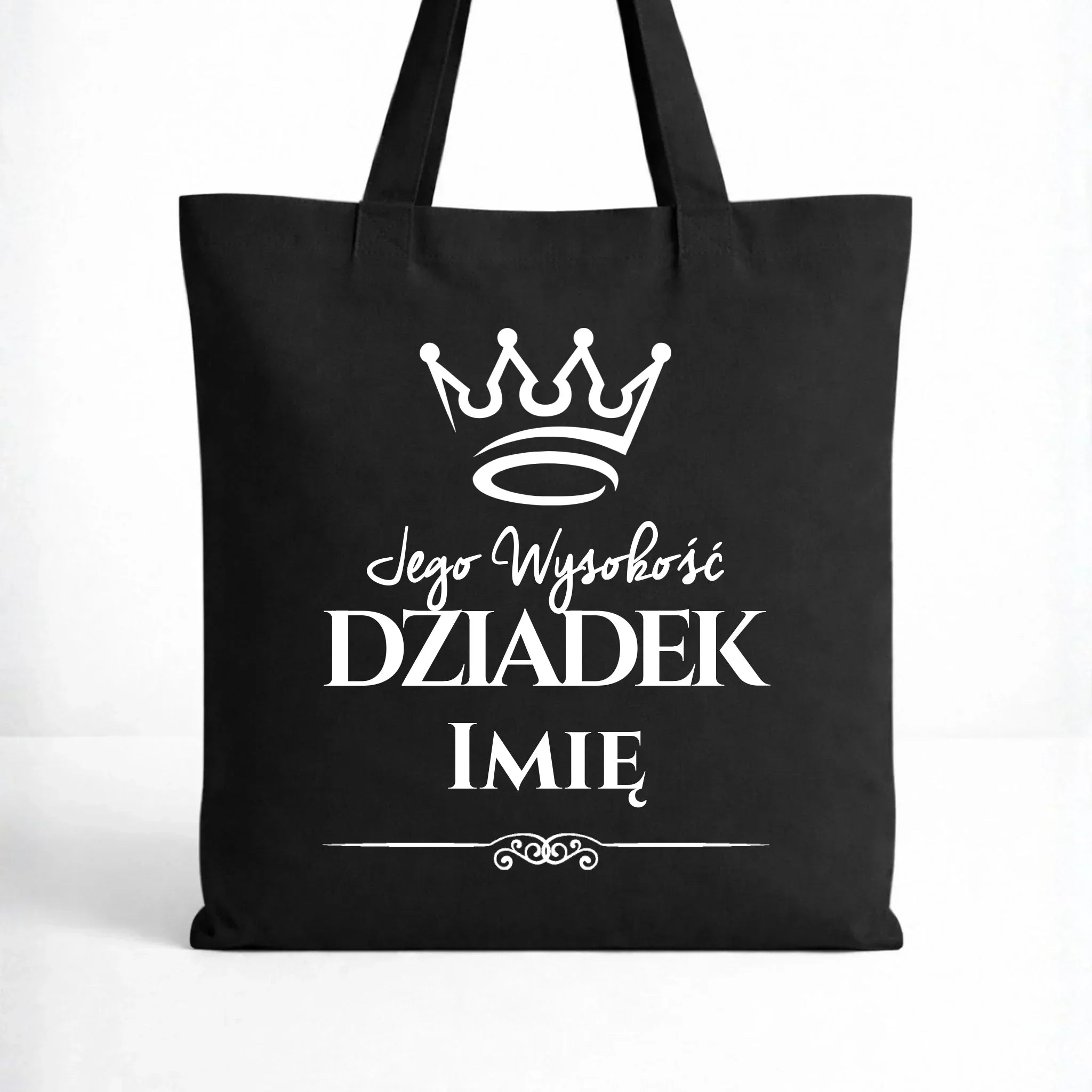 Torba dla dziadka - Jego Wysokość dziadek - personalizowana D11 - StoryCups.pl