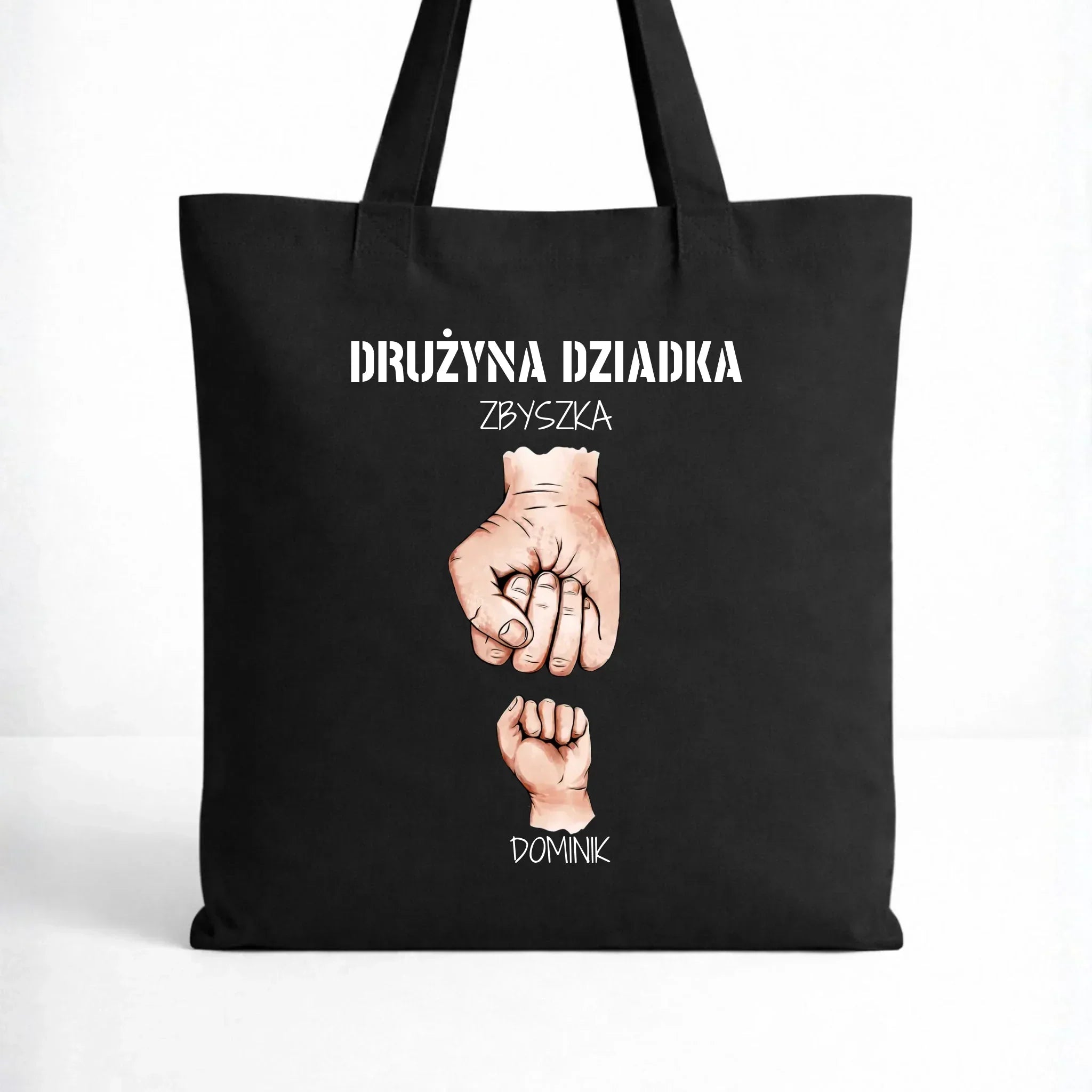 Torba dla dziadka - Drużyna dziadka 1-6 imion wnuków - personalizowana D07 - StoryCups.pl