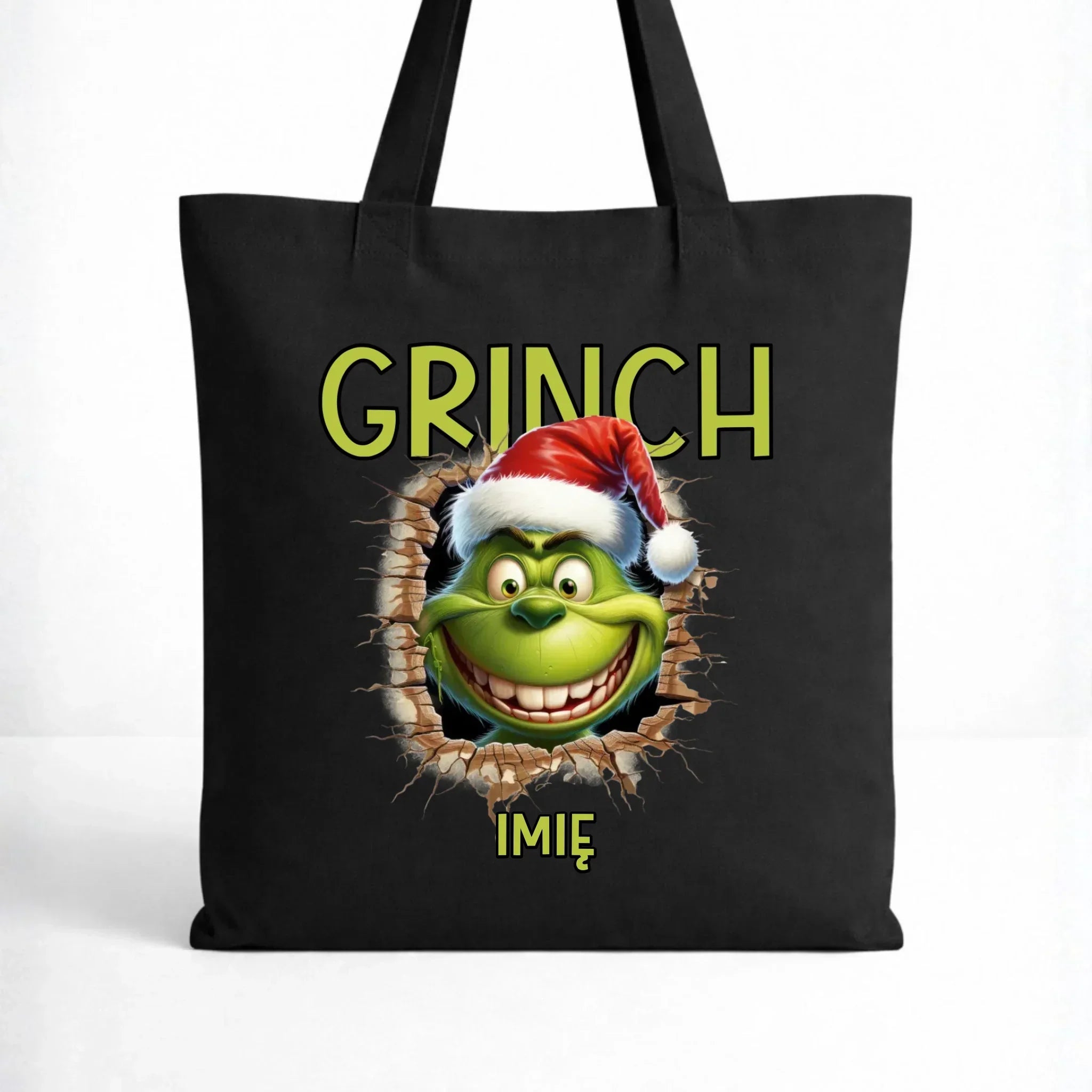 Torba świąteczna - Grinch - personalizowana BN112 - StoryCups.pl