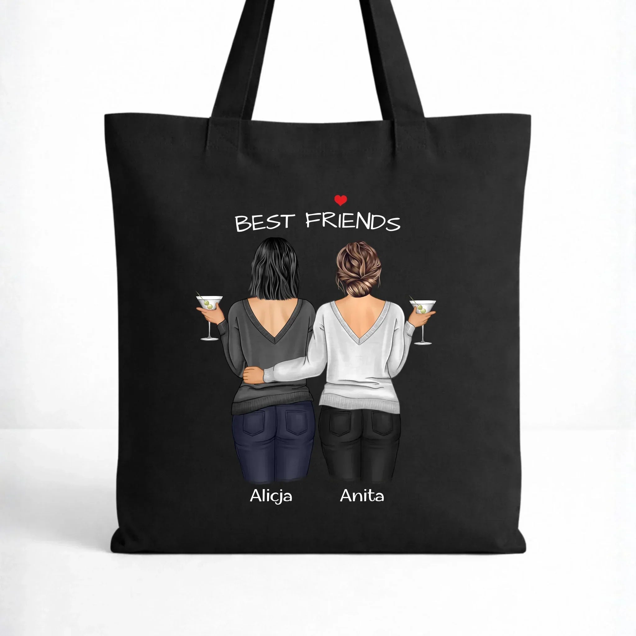 Torba - prezent dla przyjaciółki - Best Friends - personalizowane postacie 2-4 osoby PR03 - StoryCups.pl