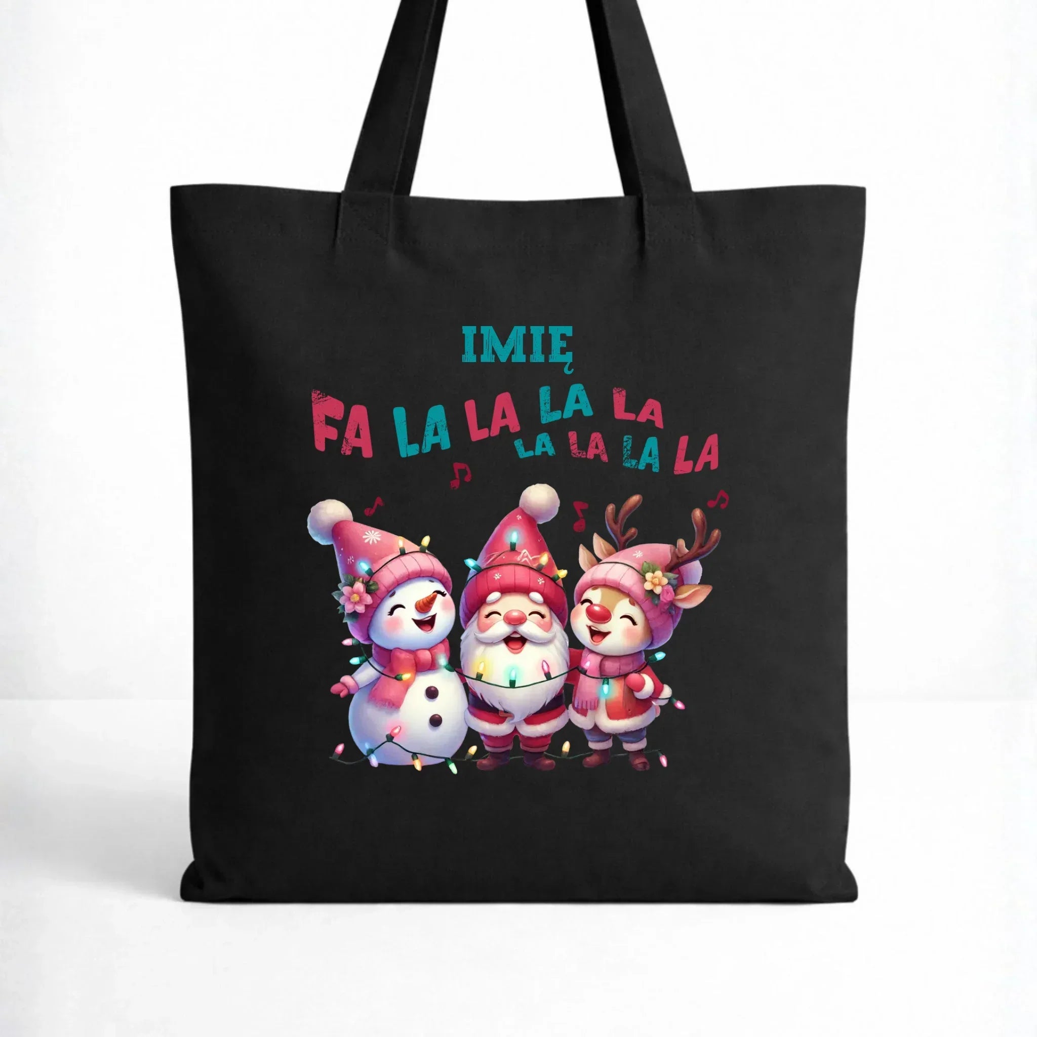 Torba świąteczna - Fa la la la - personalizowana BN51 - StoryCups.pl