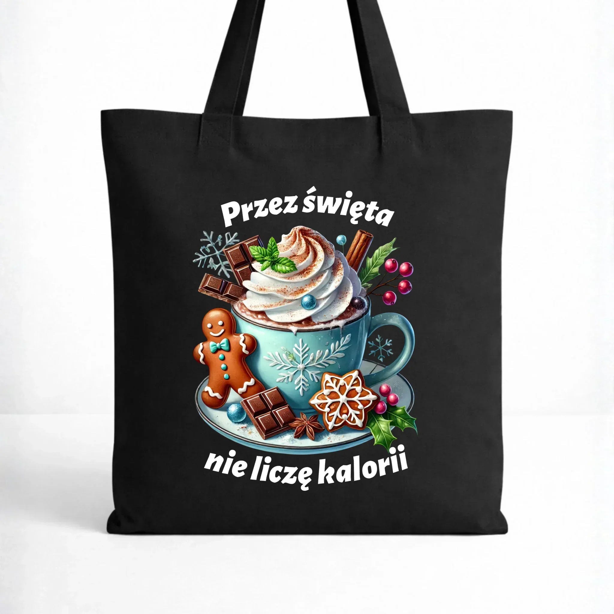 Torba świąteczna - Przez święta nie liczę kalorii BN31 - StoryCups.pl