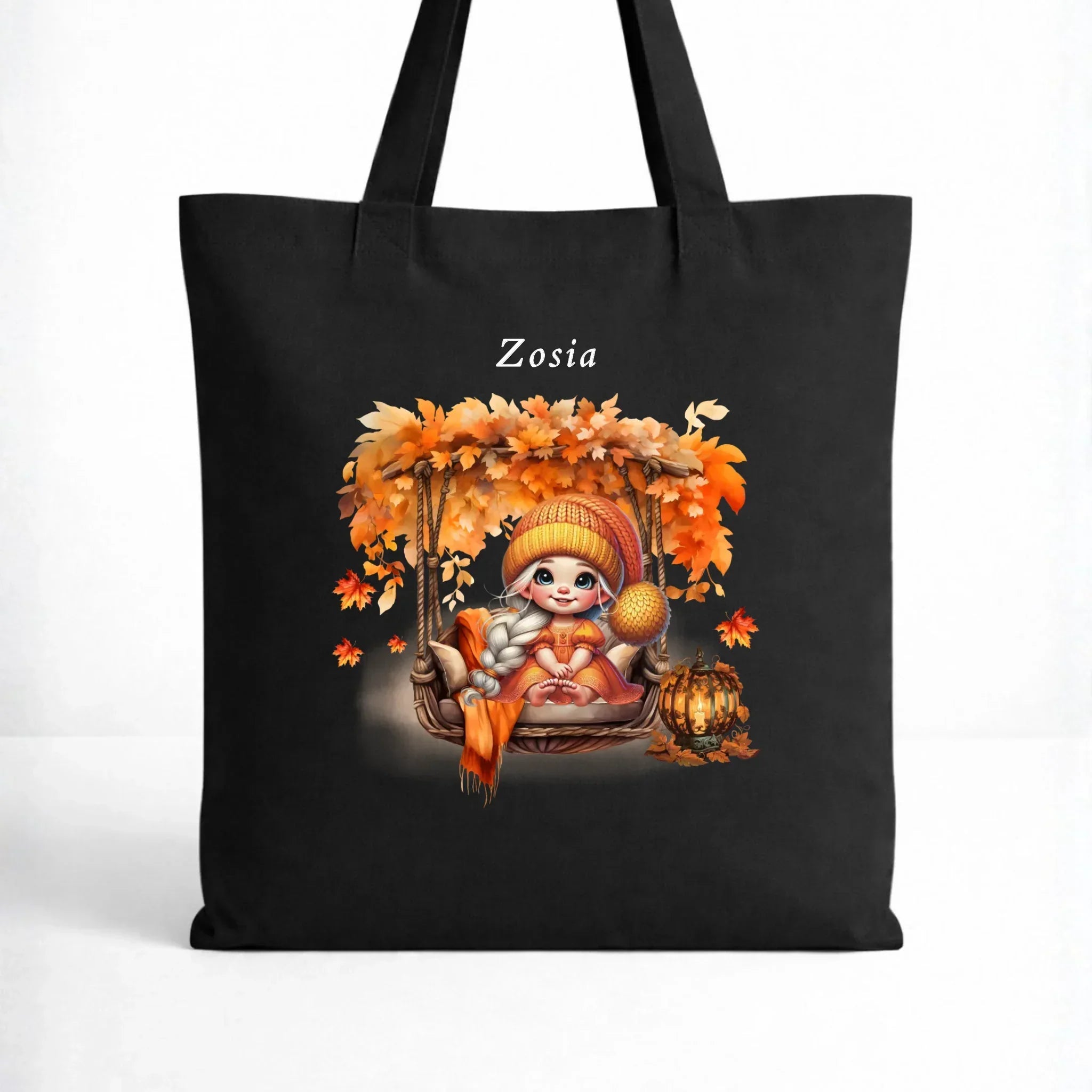 Torba jesieniara - Dziewczynka z liśćmi - personalizowana JS17 - StoryCups.pl