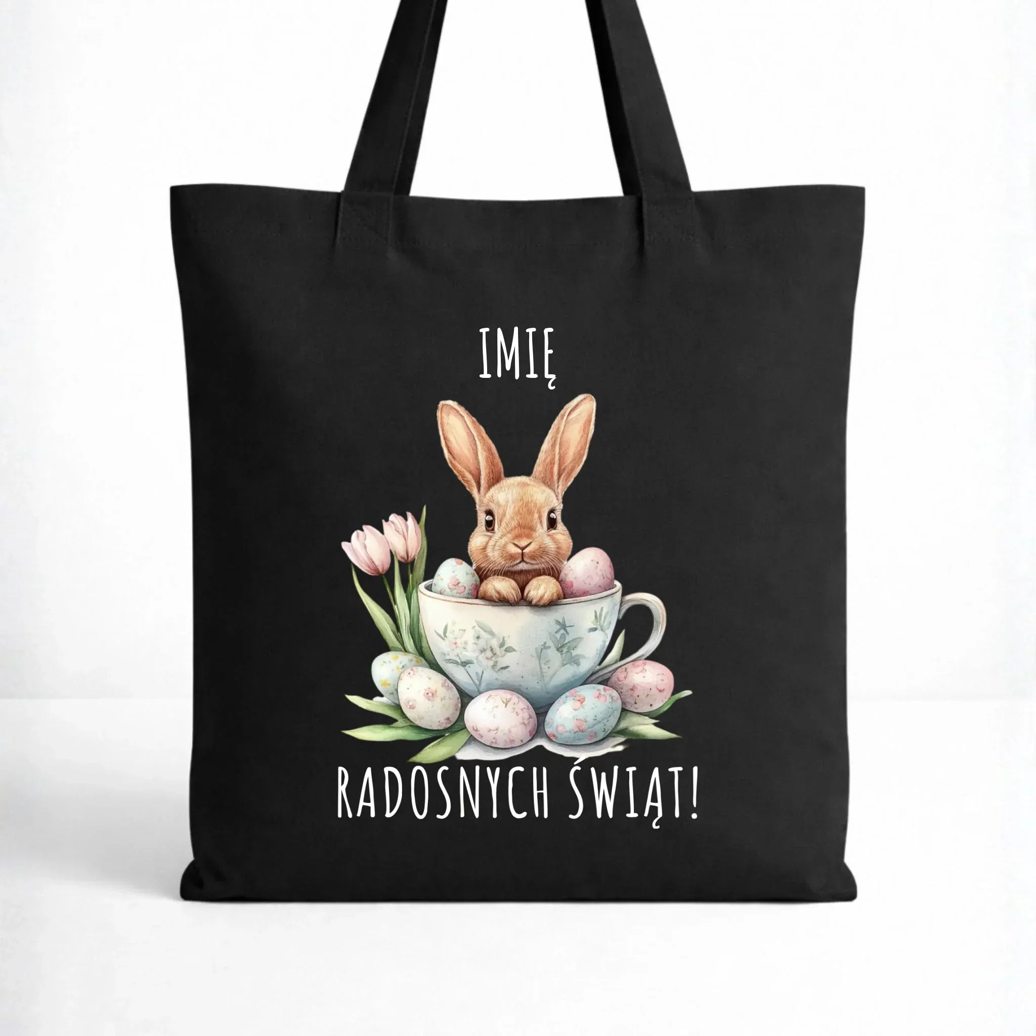 Torba na Wielkanoc - Zajączek radosnych świąt - personalizowana WN01 - StoryCups.pl