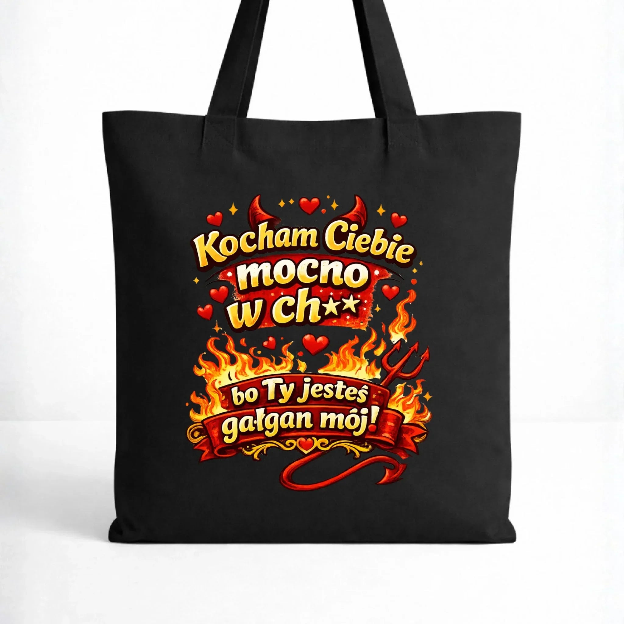 Torba dla par - Kocham Ciebie mocno w ch** bo Ty jesteś gałgan mój W82 - StoryCups.pl