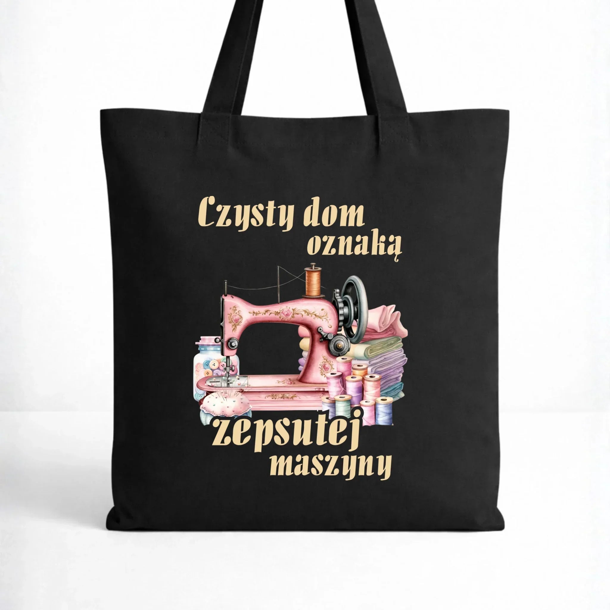 Torba szyciowa dla krawcowej - Czysty dom oznaką zepsutej maszyny HS15 - StoryCups.pl