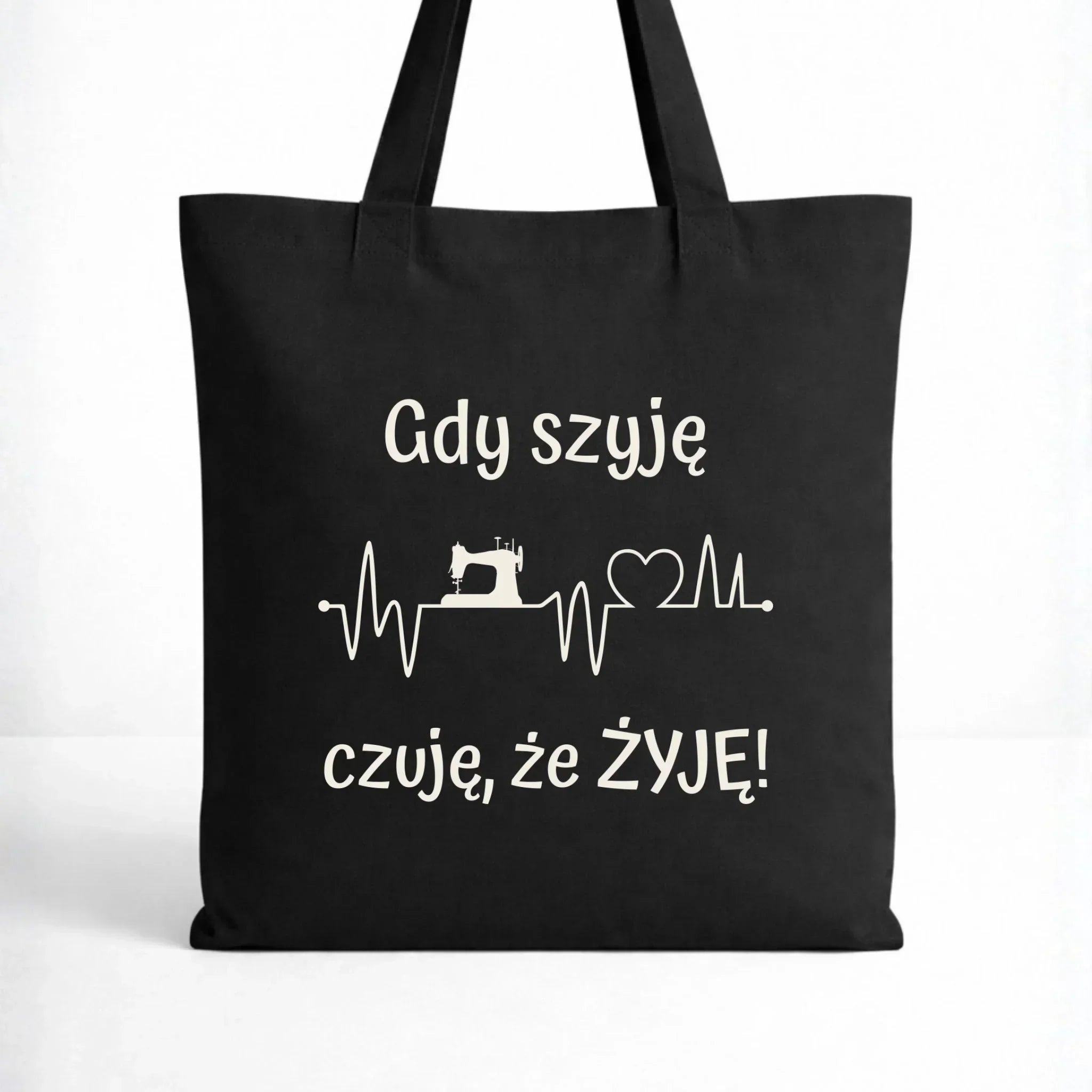 Torba szyciowa dla krawcowej - Gdy szyję czuję, że żyję HS12 - StoryCups.pl