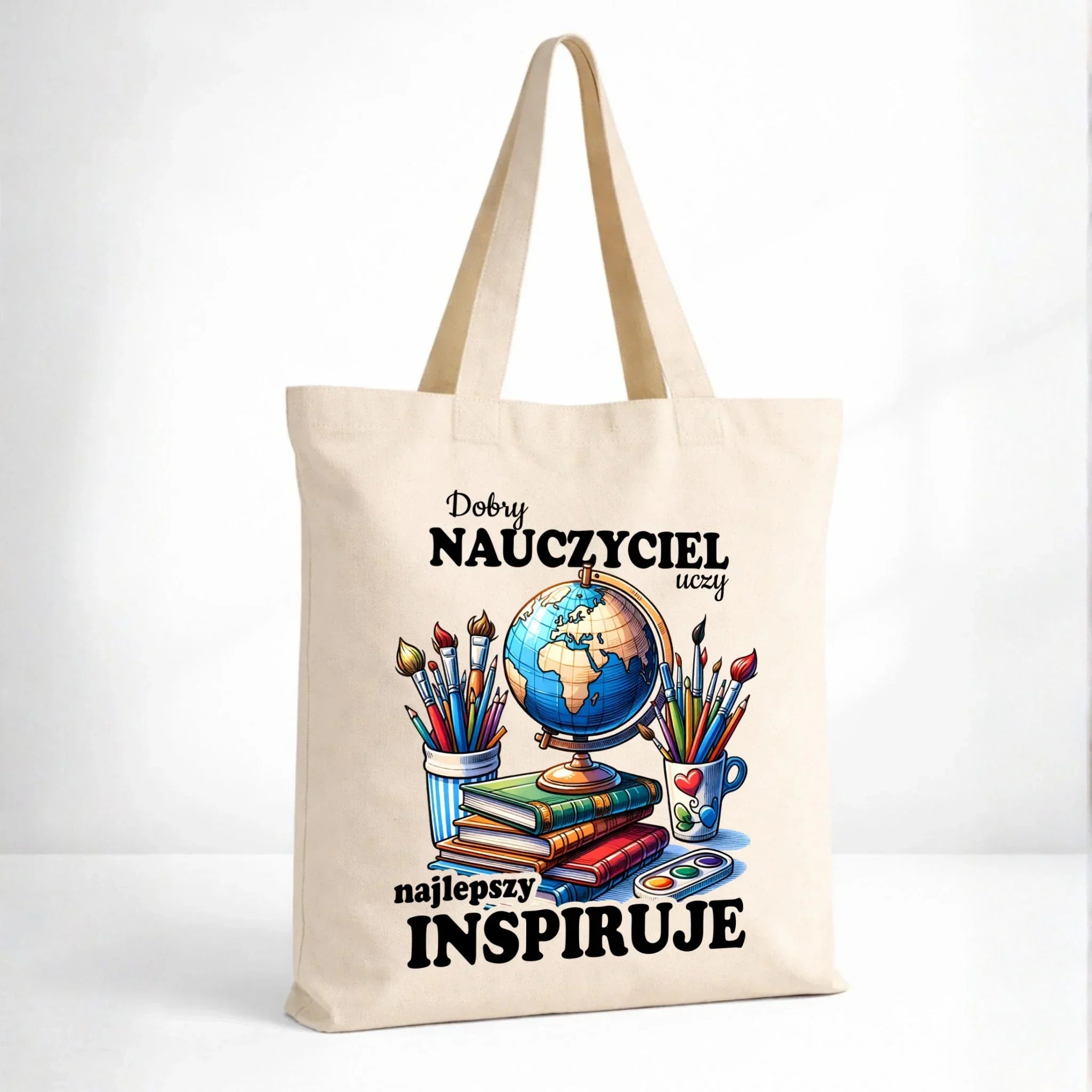 Torba dla nauczyciela - Dobry nauczyciel uczy najlepszy inspiruje N72 - StoryCups.pl