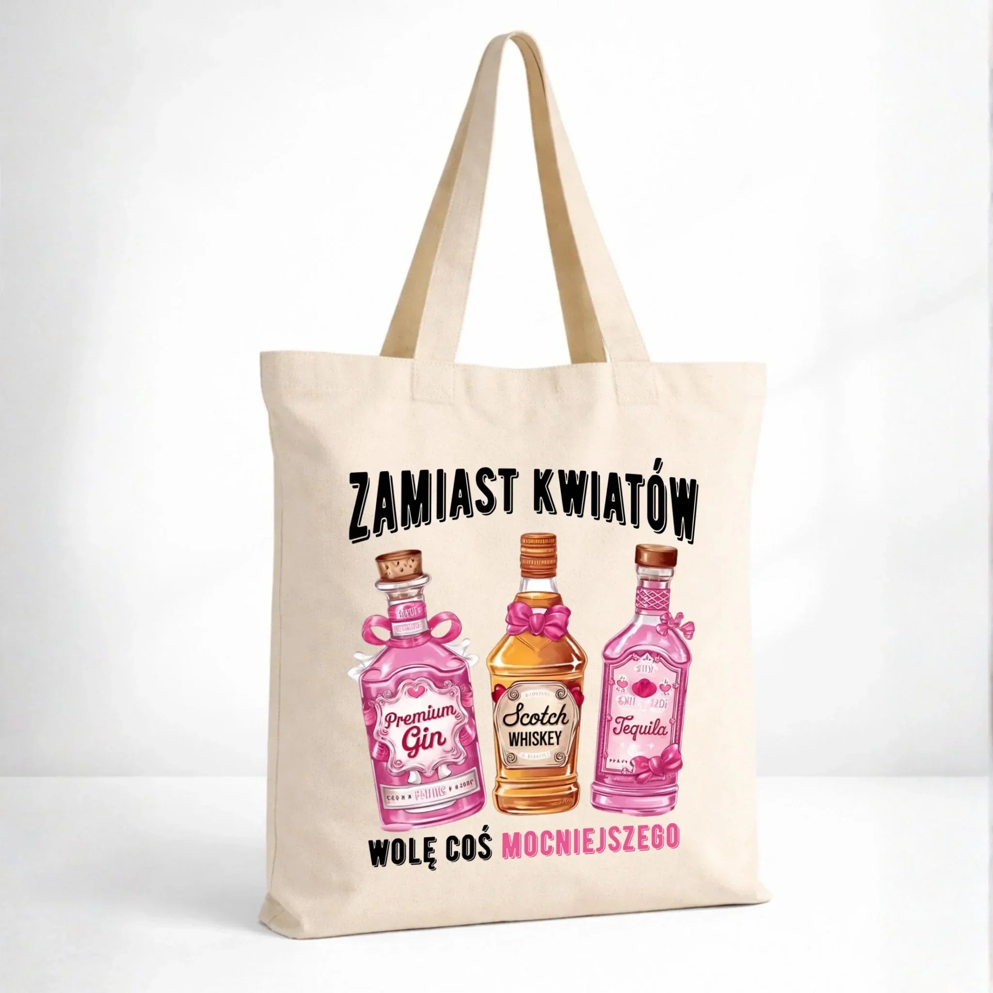 Torba dla niej - Zamiast kwiatów wolę coś mocniejszego W42 - StoryCups.pl