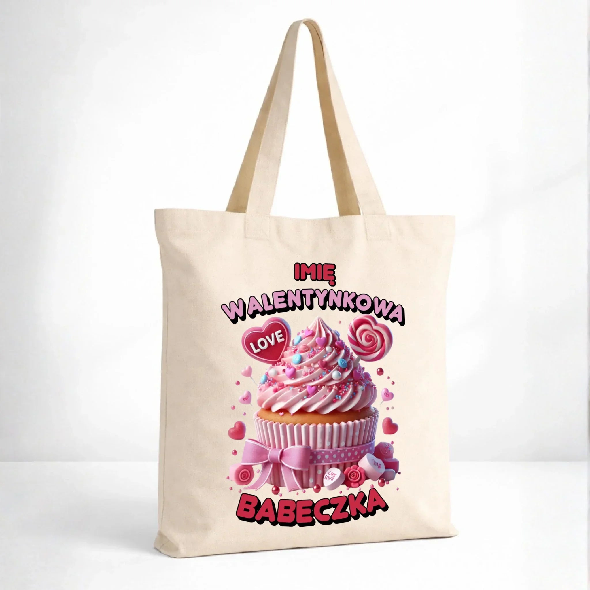 Torba na Walentynki - Walentynkowa Babeczka - personalizowana W21 - StoryCups.pl