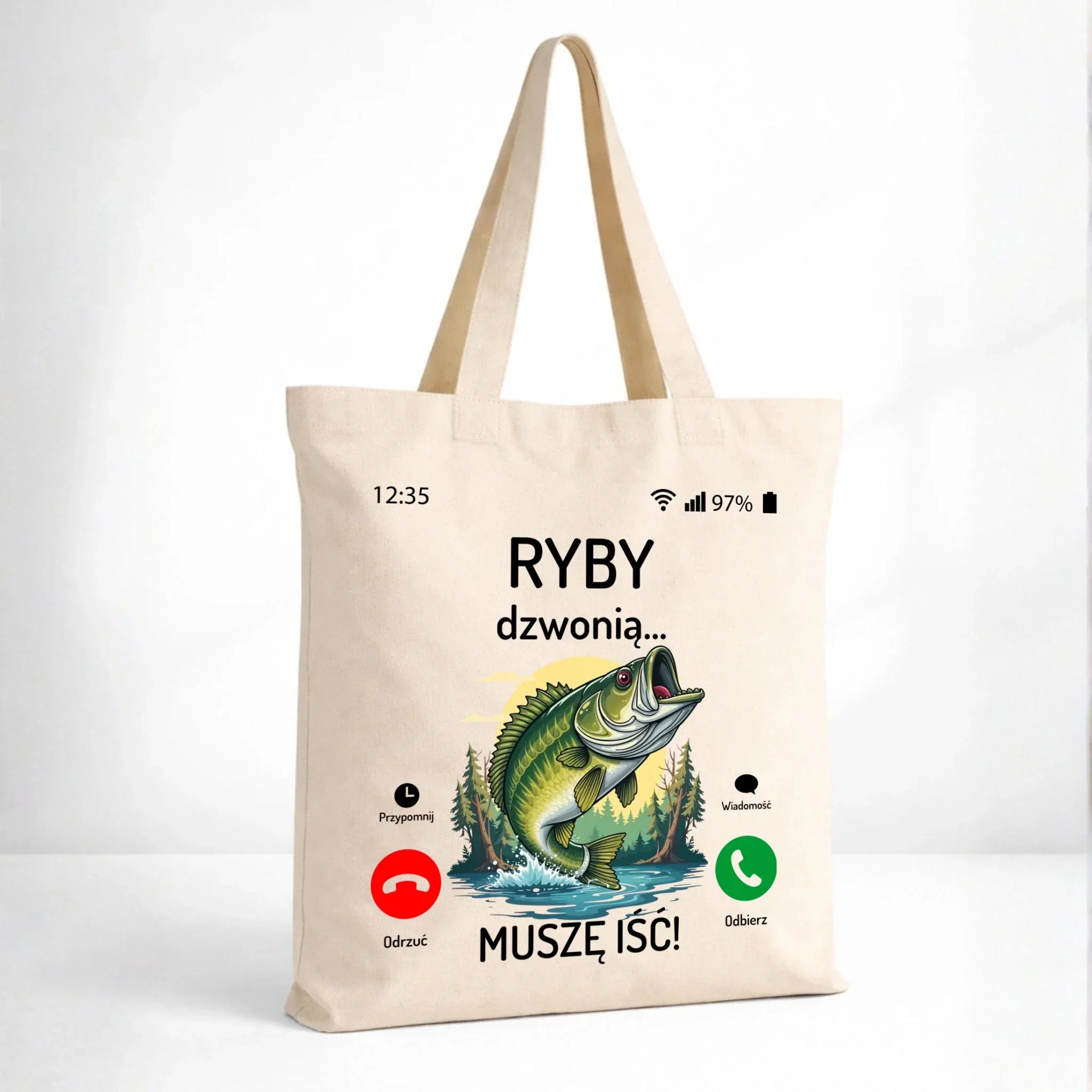 Torba dla dziadka wędkarza - Ryby dzwonią muszę iść D37 - StoryCups.pl
