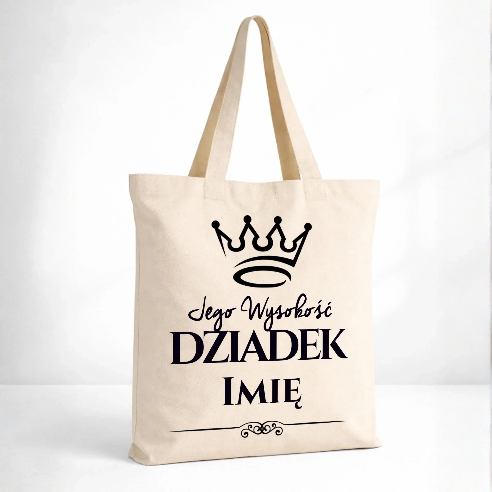 Torba dla dziadka - Jego Wysokość dziadek - personalizowana D11 - StoryCups.pl