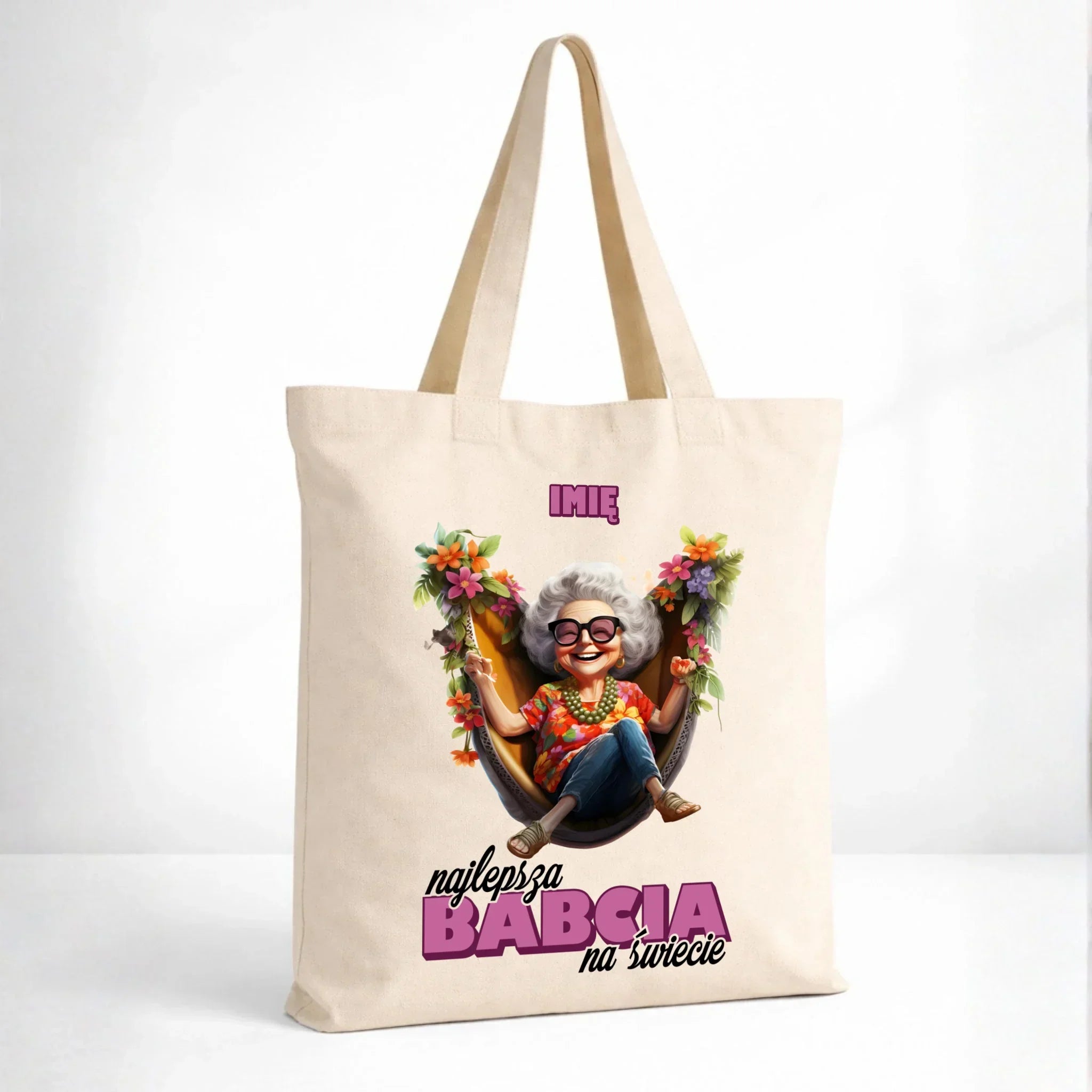 Torba dla babci - Najlepsza Babcia na świecie - personalizowana B14 - StoryCups.pl