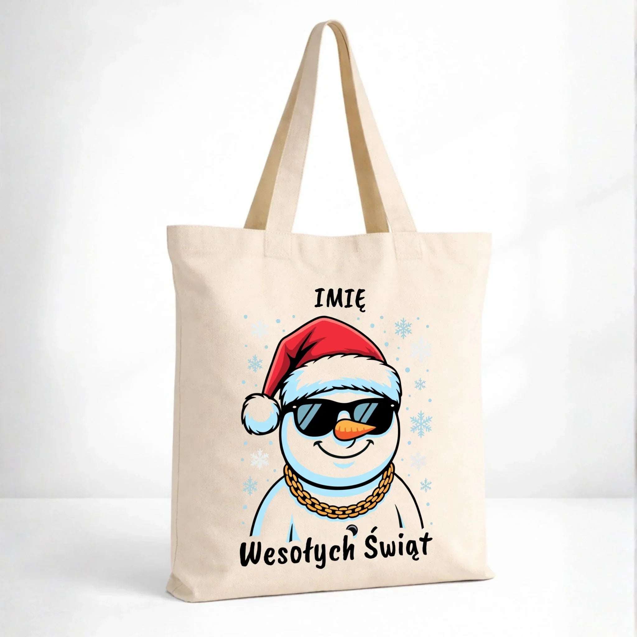 Torba świąteczna - Wesoły bałwan Wesołych Świąt - personalizowana BN82 - StoryCups.pl