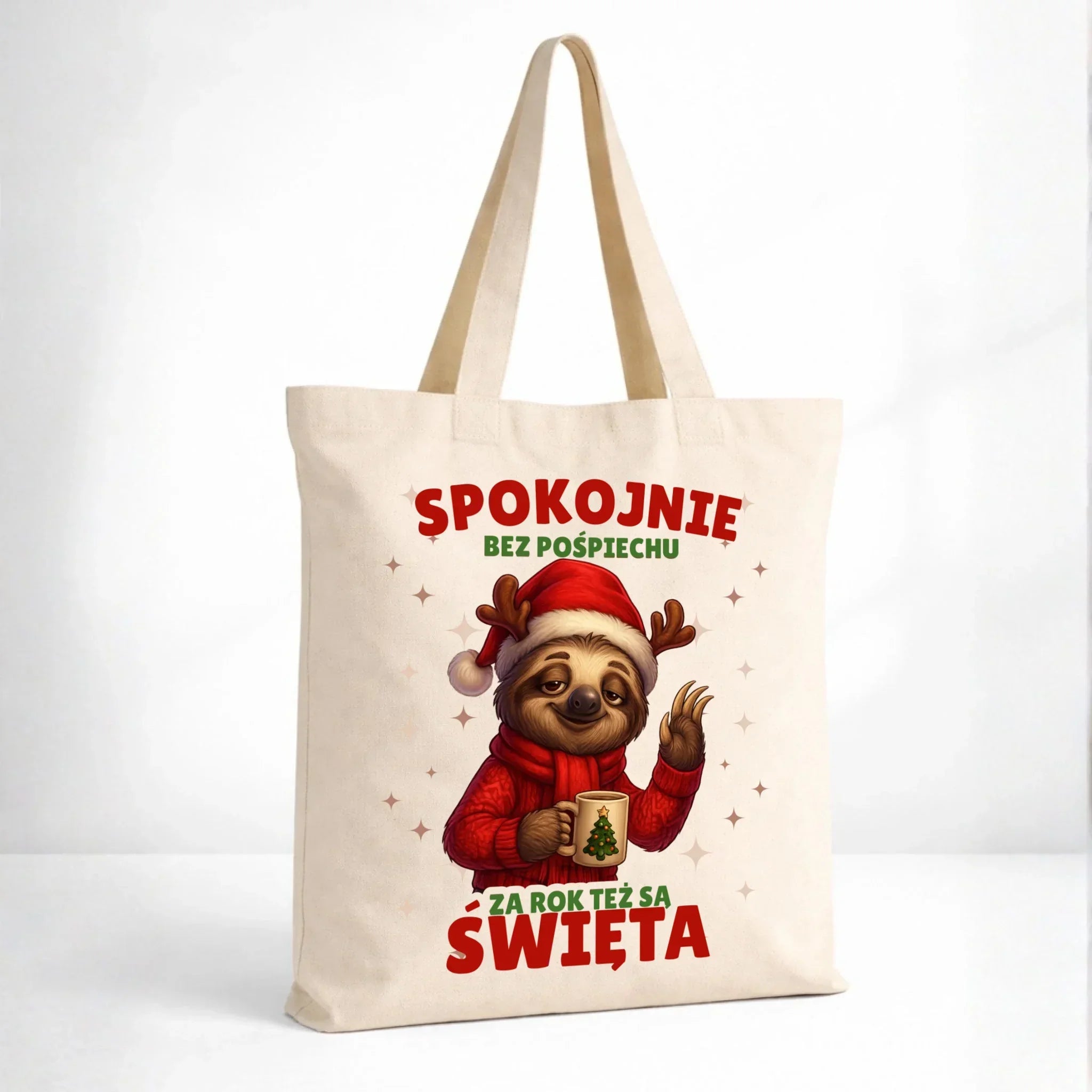 Torba świąteczna - Leniwiec Za rok też są święta BN92 - StoryCups.pl