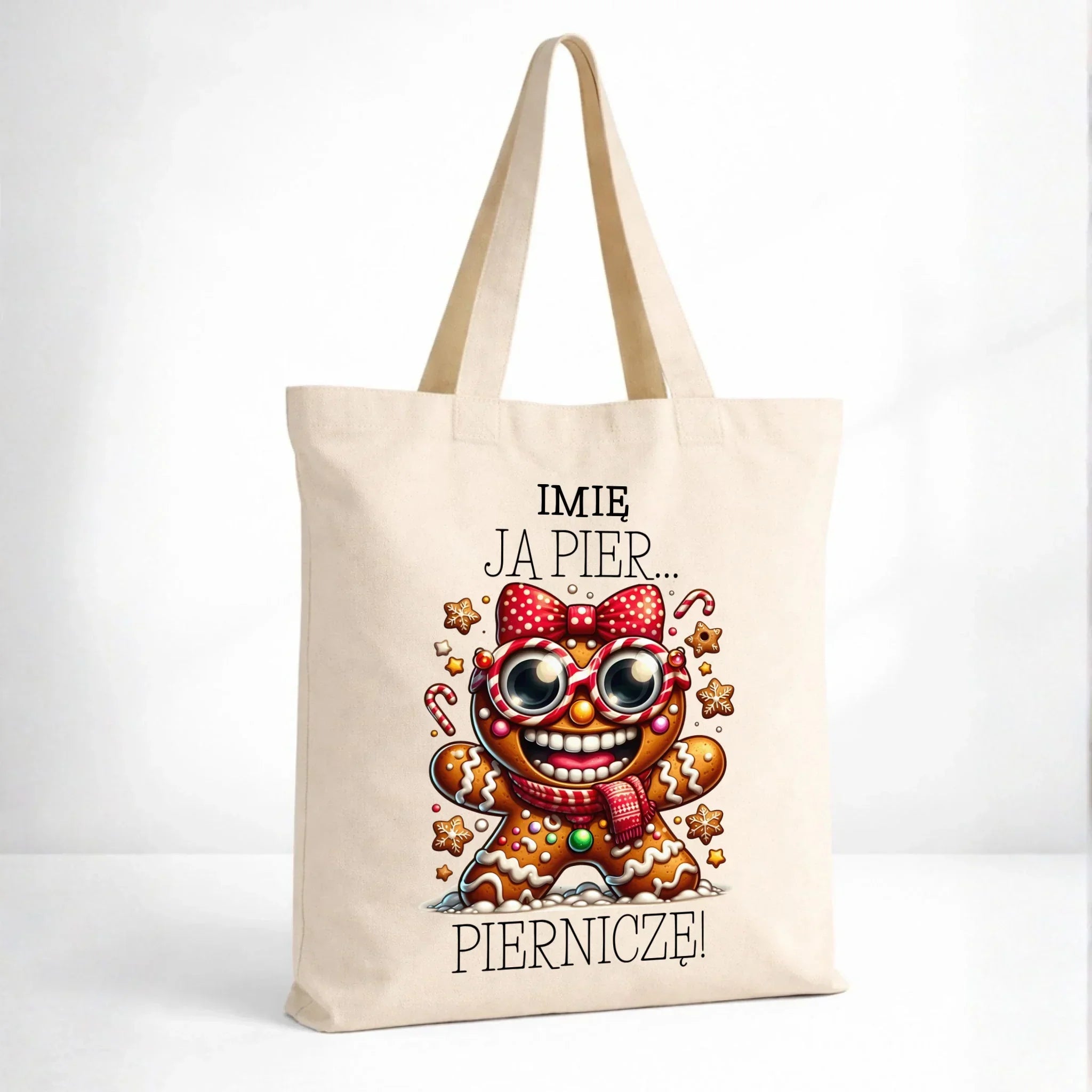Torba świąteczna - Babeczka Ja pierniczę - personalizowana BN95 - StoryCups.pl