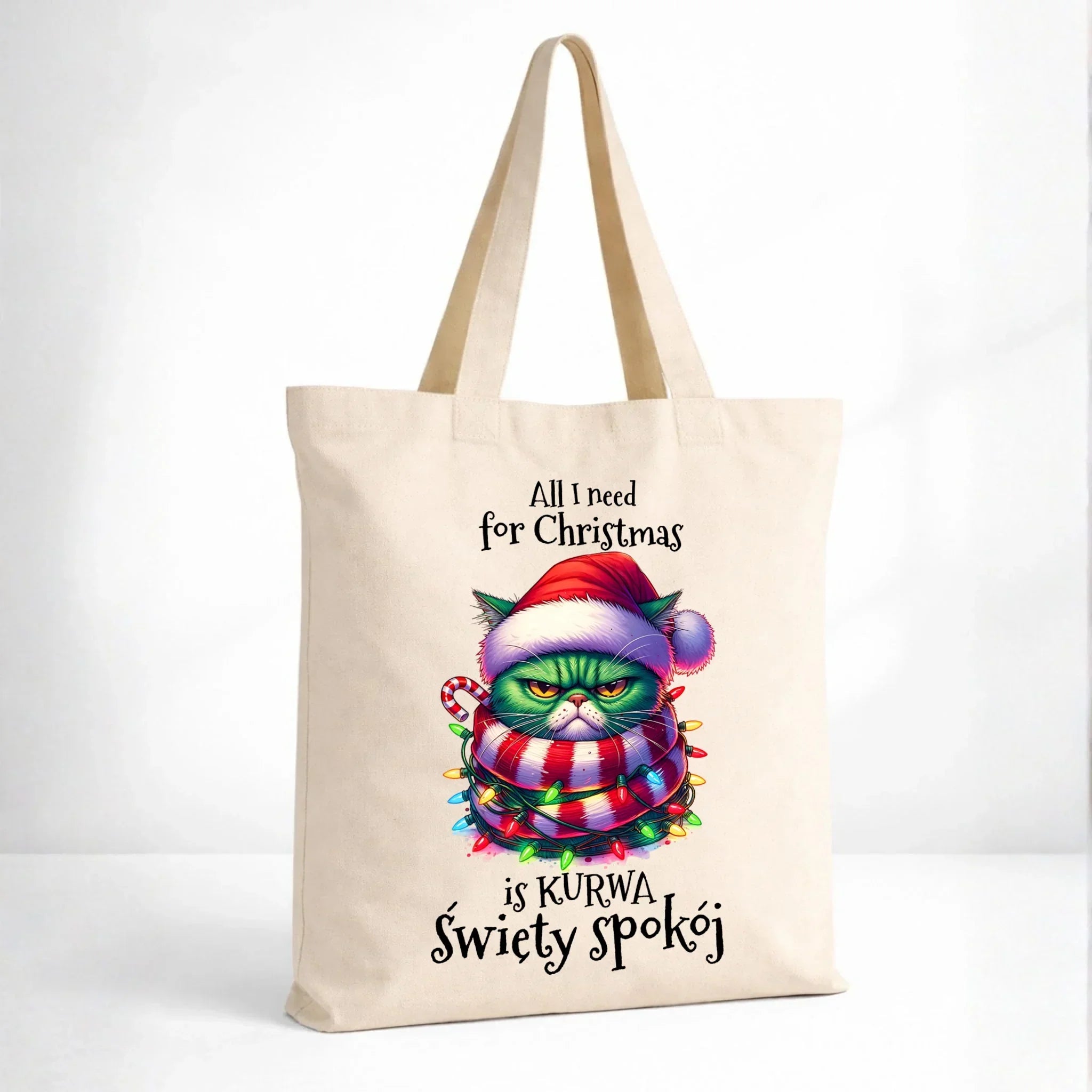 Torba świąteczna - All I need for Christmas is ku*wa święty spokój - bez cenzury BN101 - StoryCups.pl