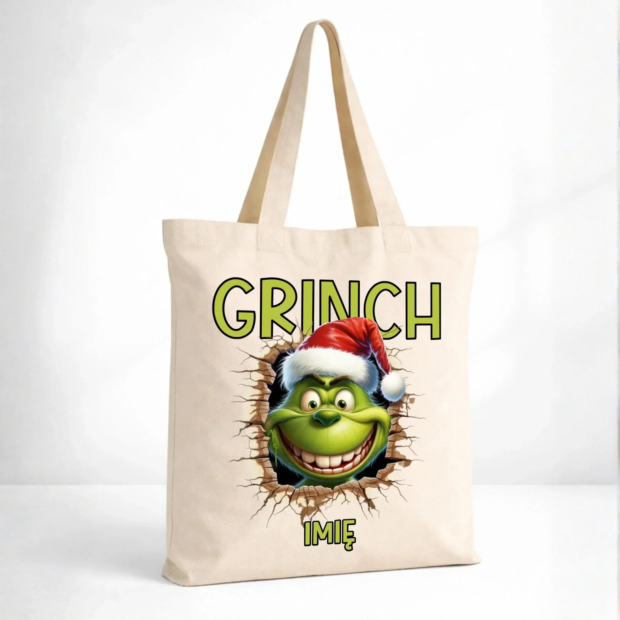 Torba świąteczna - Grinch - personalizowana BN112 - StoryCups.pl