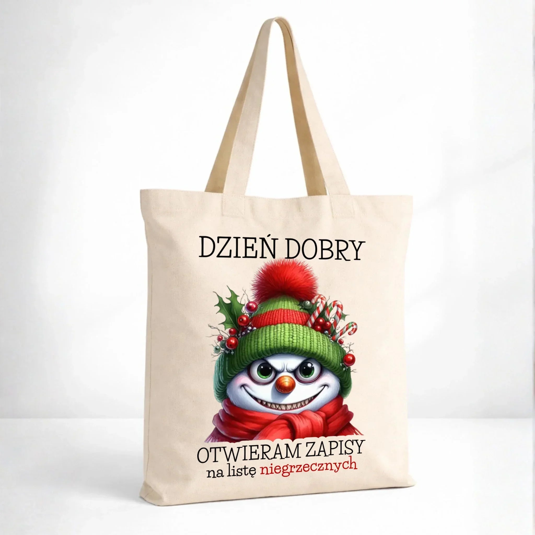 Torba świąteczna - Niegrzeczny bałwan - Dzień dobry otwieram zapisy na listę BN121 - StoryCups.pl