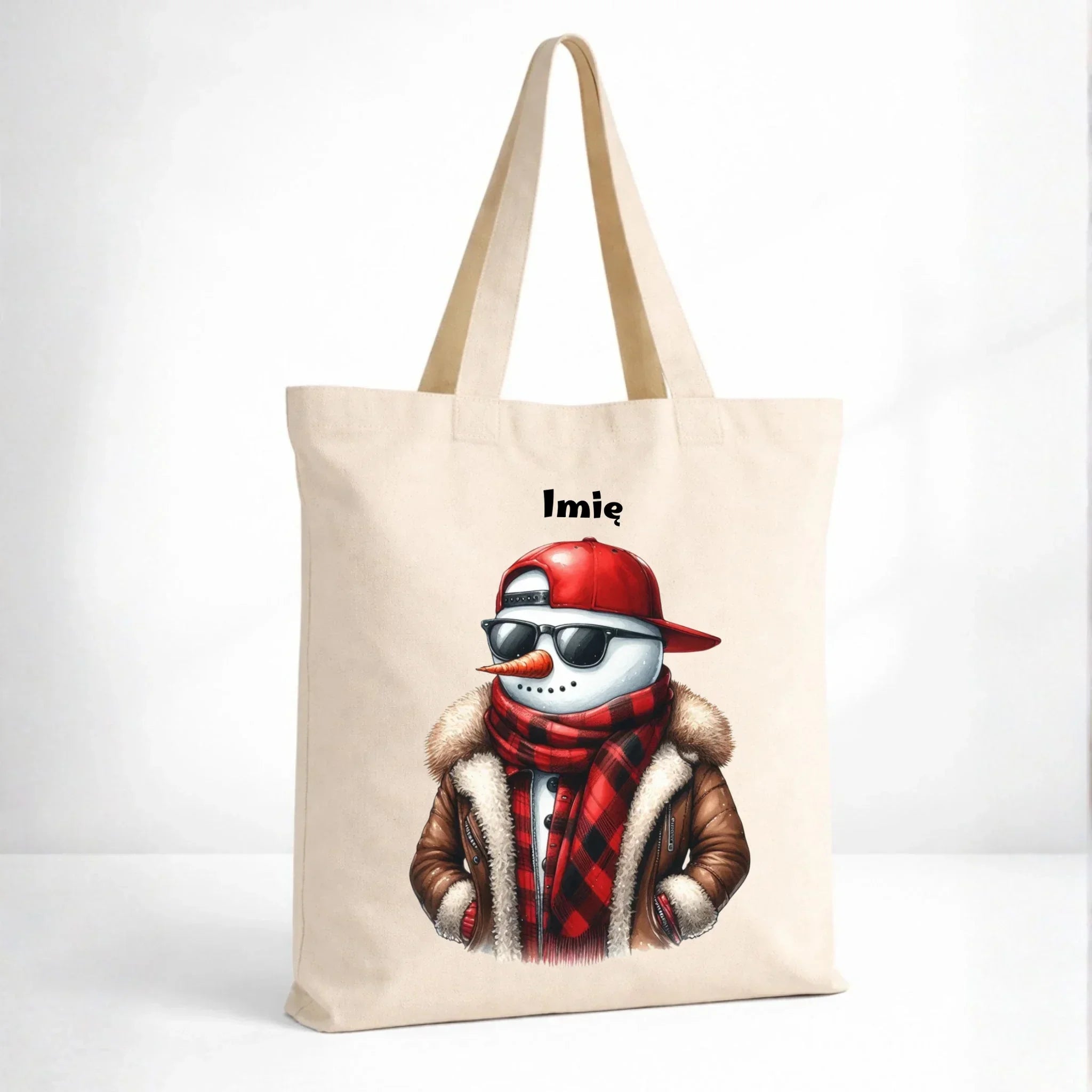 Torba świąteczna - Stylowy bałwan - personalizowana BN129 - StoryCups.pl