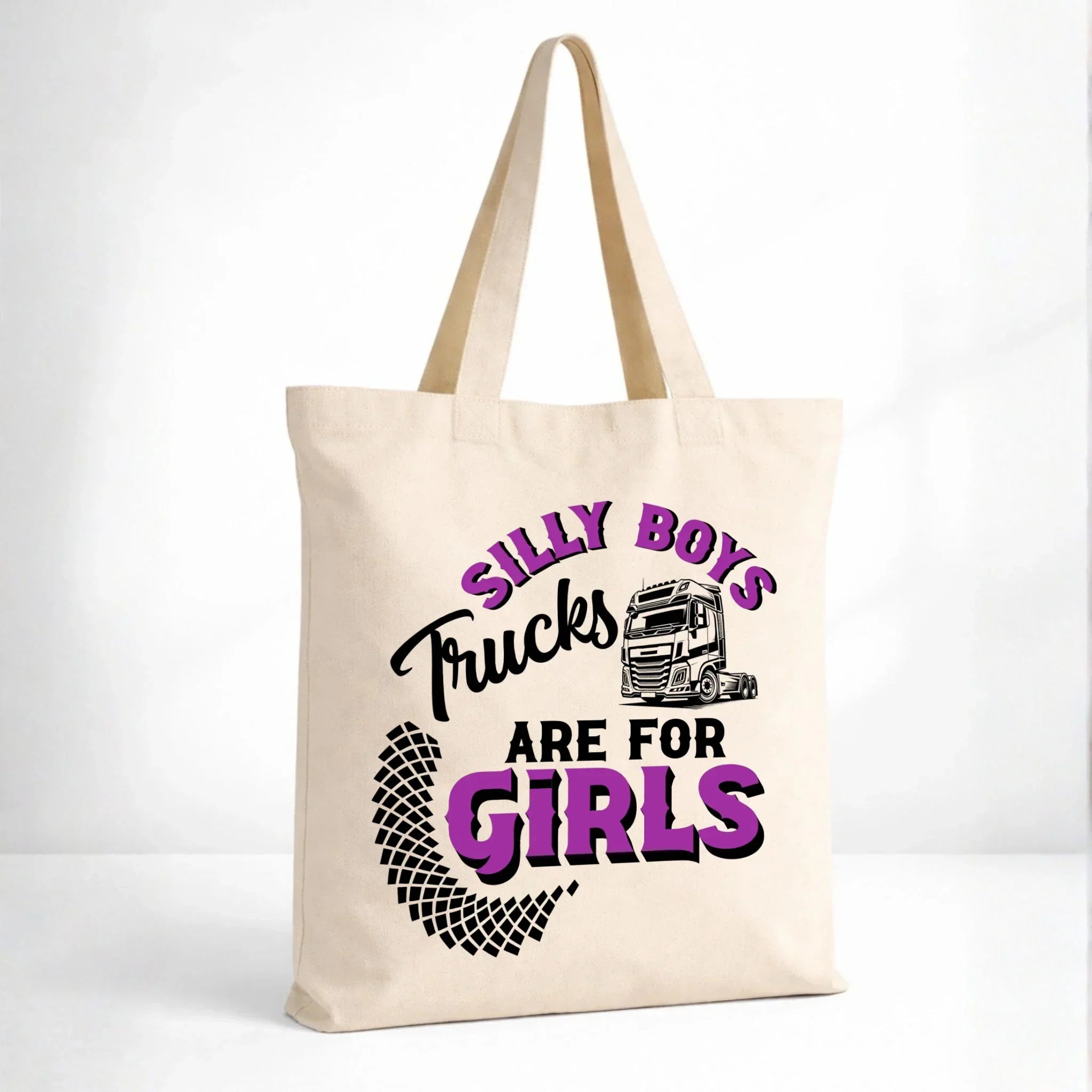Torba - kierowca ciężarówki - Silly boys trucks are for girls ZKT11 - StoryCups.pl