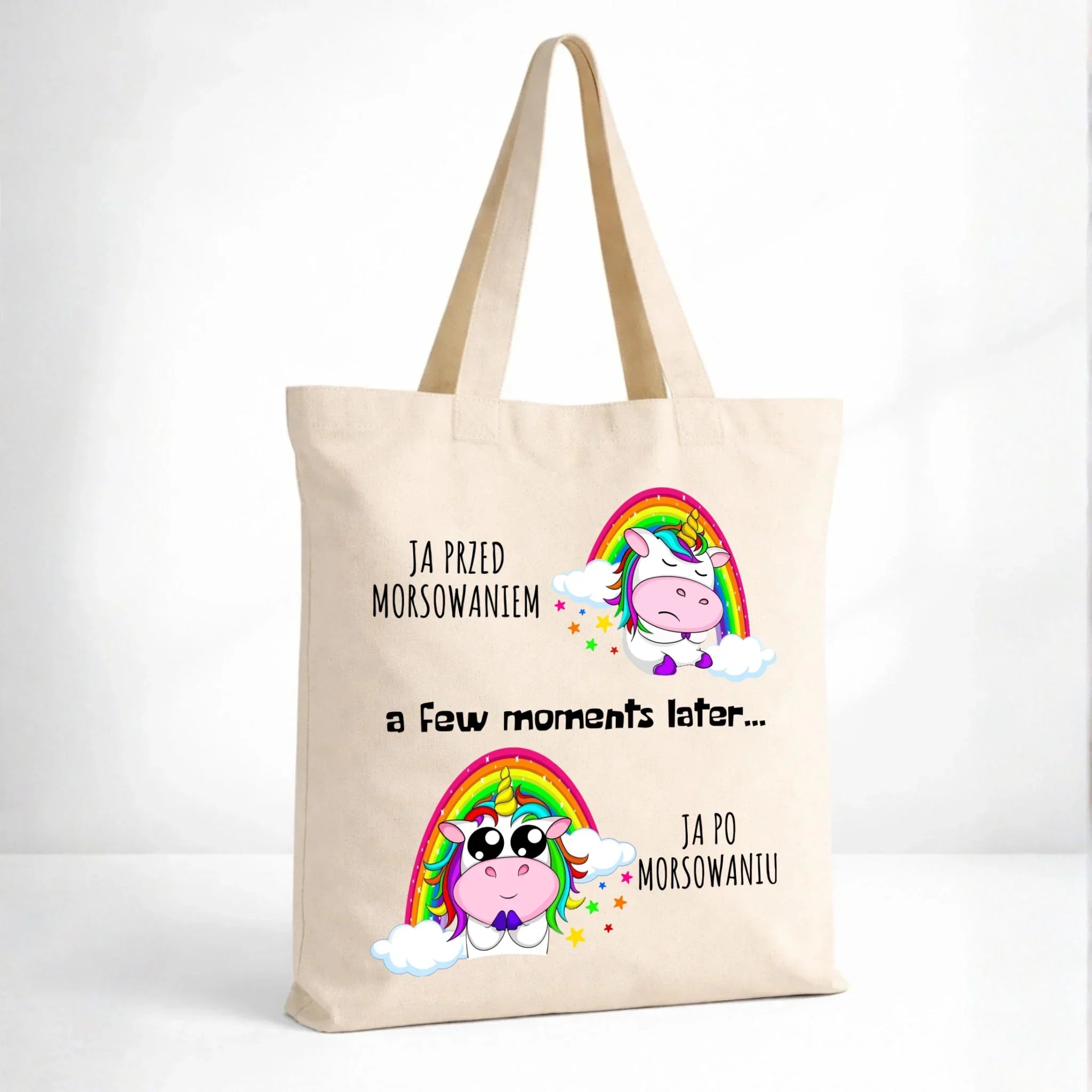 Torba - prezent dla morsa - Jednorożec - Ja po morsowaniu HM11 - StoryCups.pl